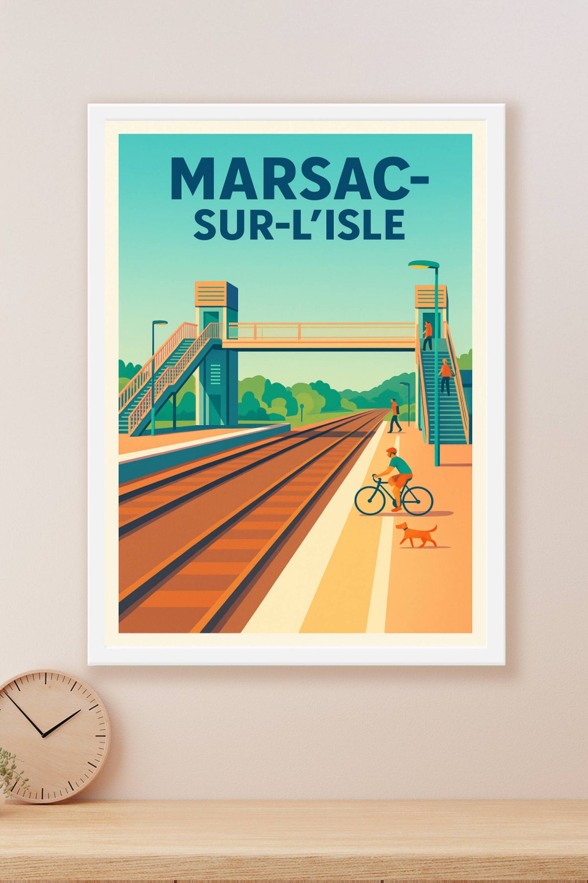 Affiche de Marsac-sur-l'Isle - Charme et sérénité au bord des rails