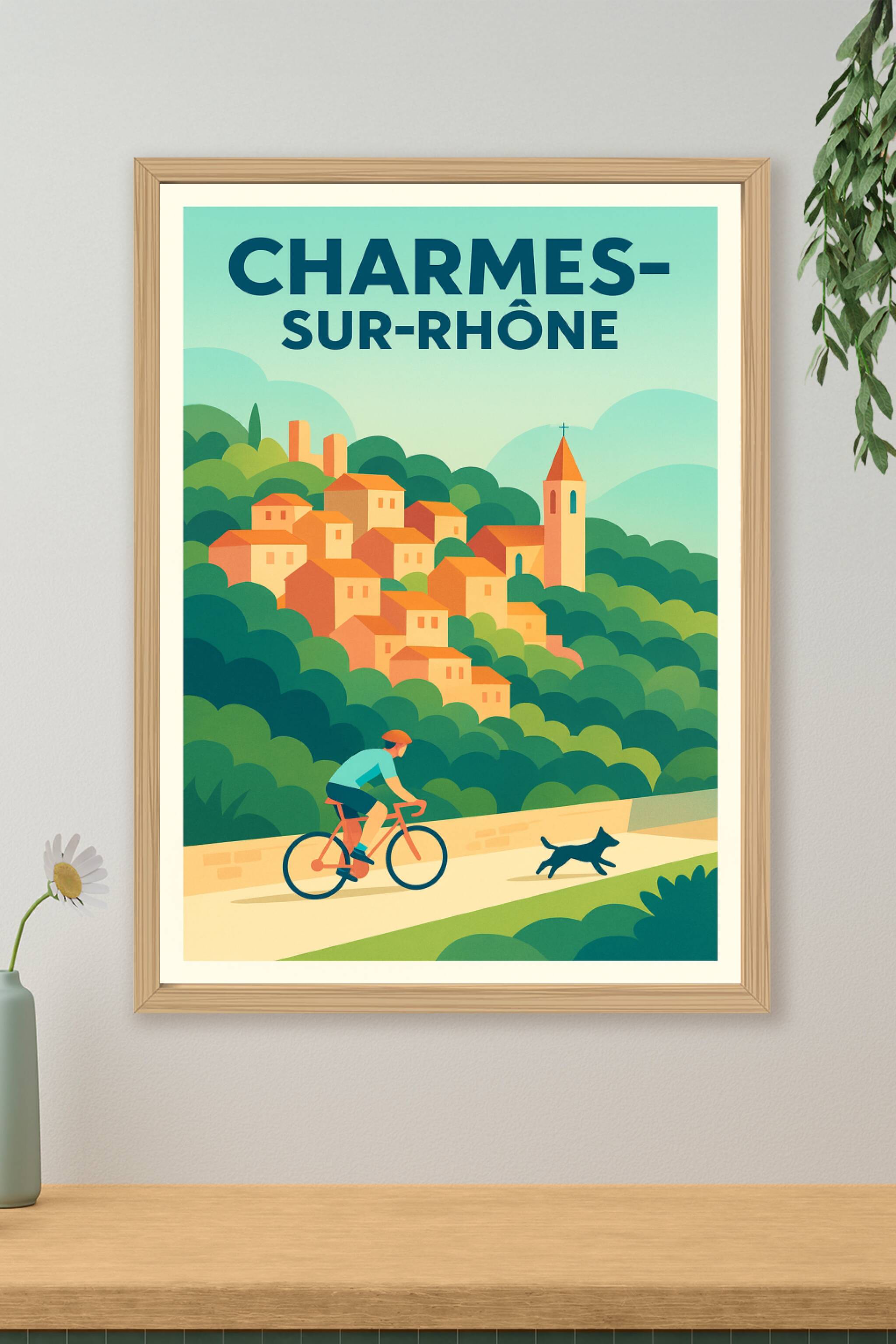 Affiche de Charmes-sur-Rhône - Charme et Nature en Balade