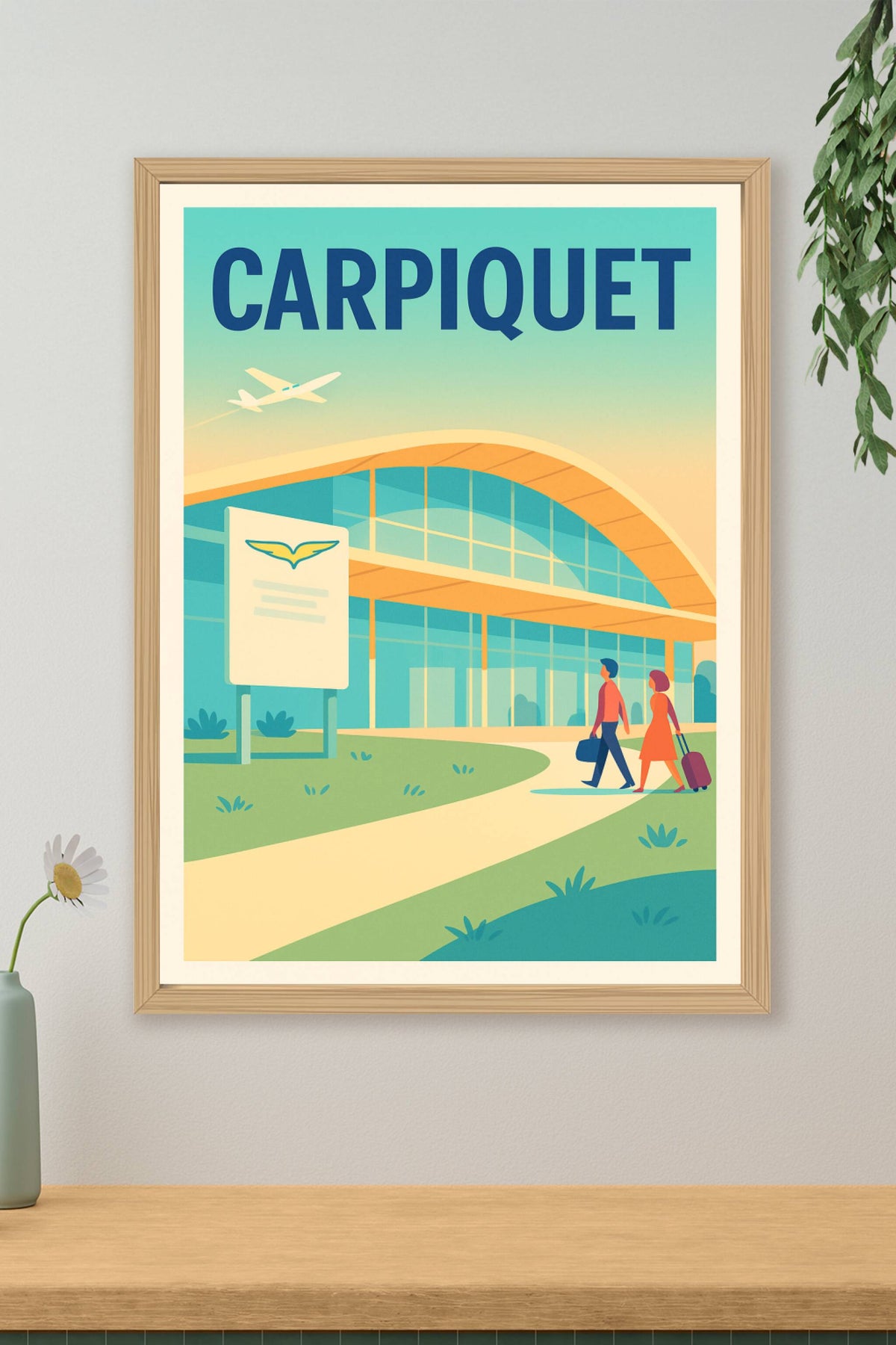 Affiche de Carpiquet - Porte d'entrée aérienne élégante