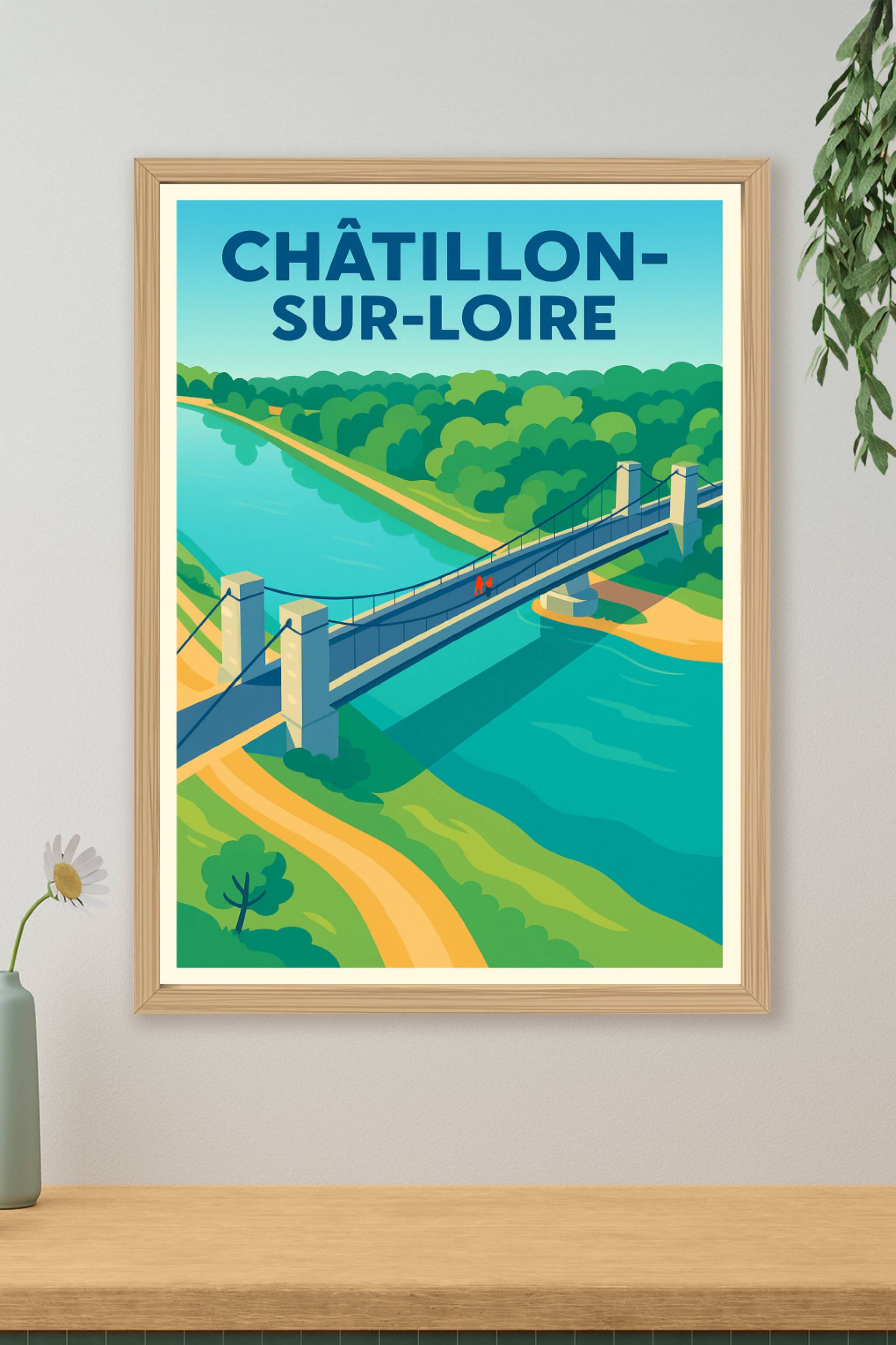 Affiche de Châtillon-sur-Loire - Harmonie entre nature et patrimoine