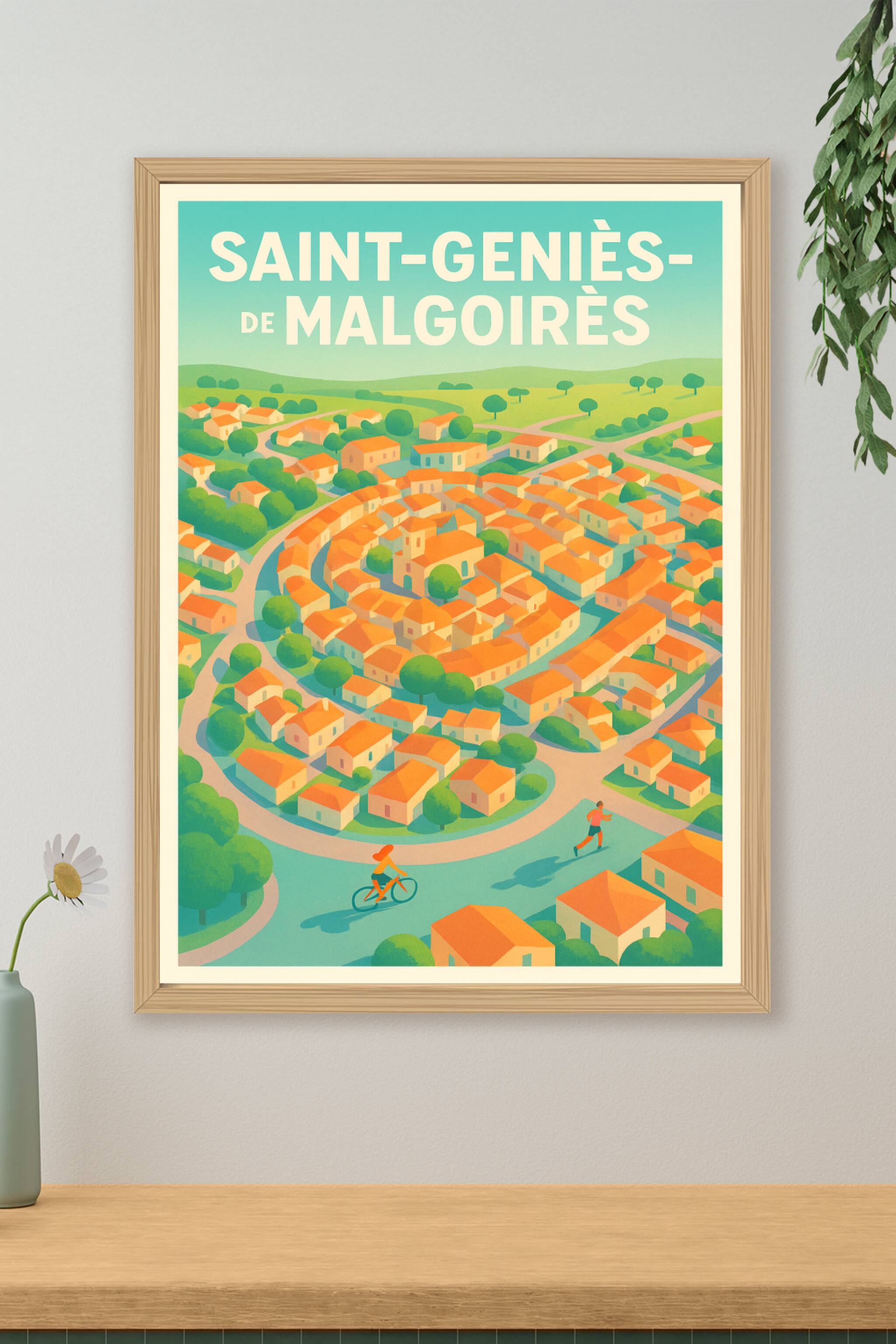Affiche de Saint-Geniès-de-Malgoirès - La spirale médiévale à découvrir