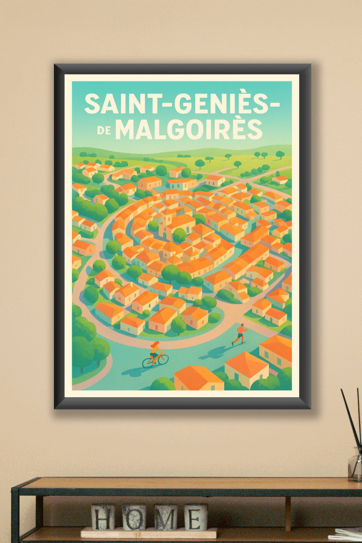 Affiche de Saint-Geniès-de-Malgoirès - La spirale médiévale à découvrir