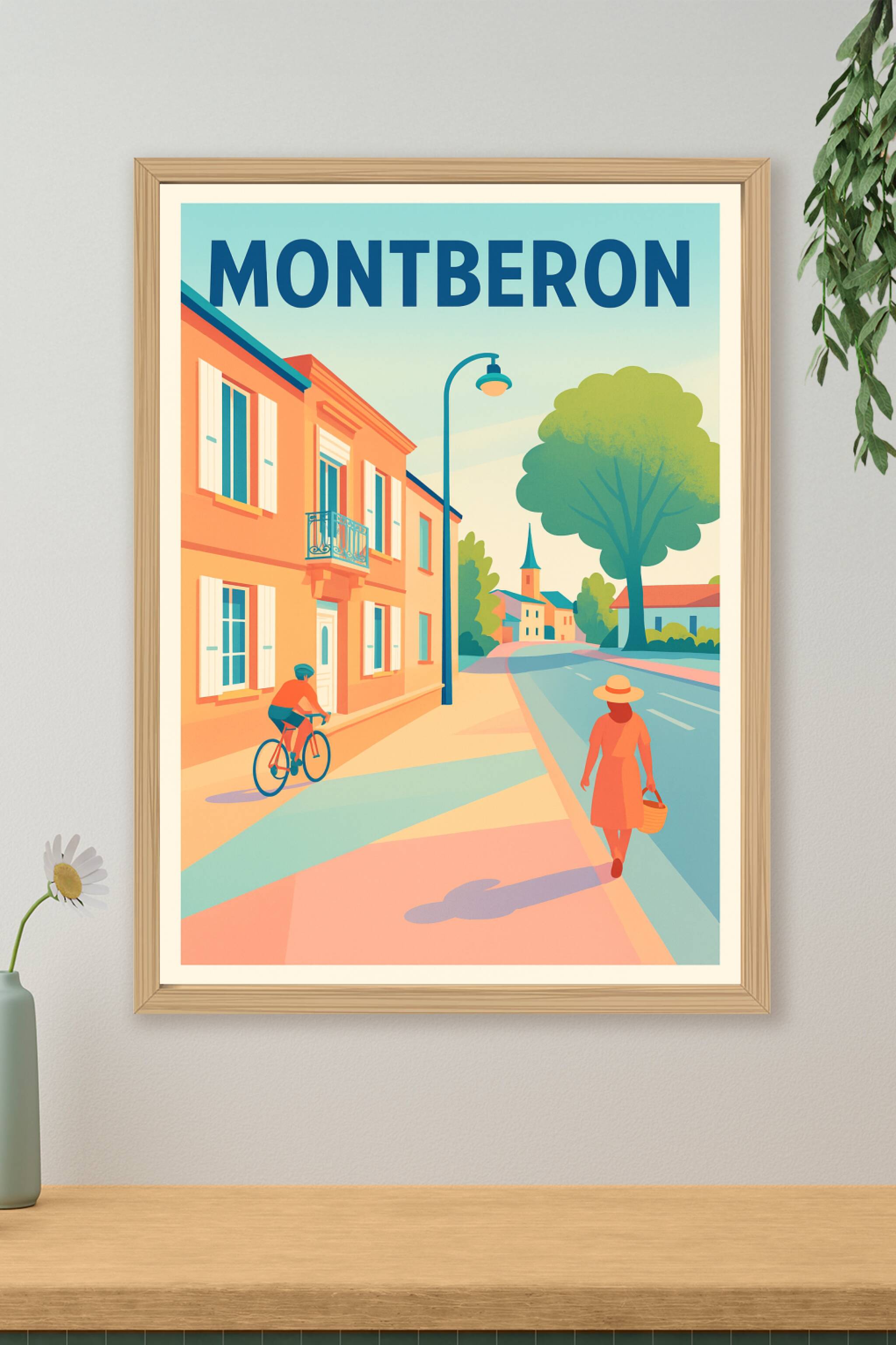 Affiche de Montberon - Charme et douceur de la vie de village