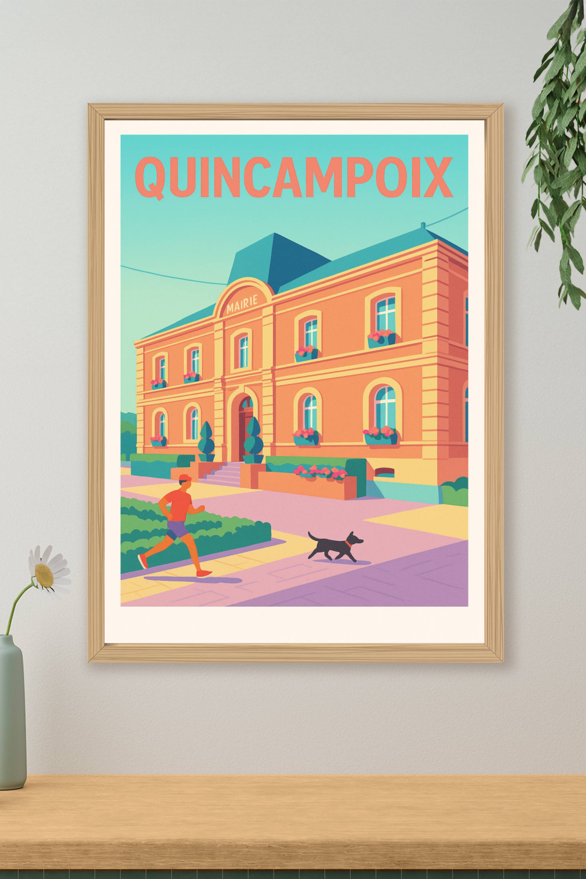 Affiche de Quincampoix - Le charme paisible de la mairie locale