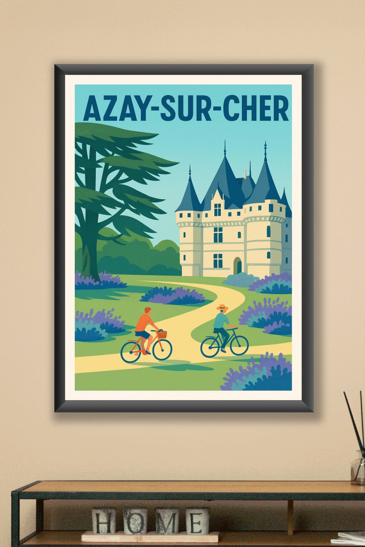 Affiche de Azay-sur-Cher - Charme et douceur au fil de l'eau
