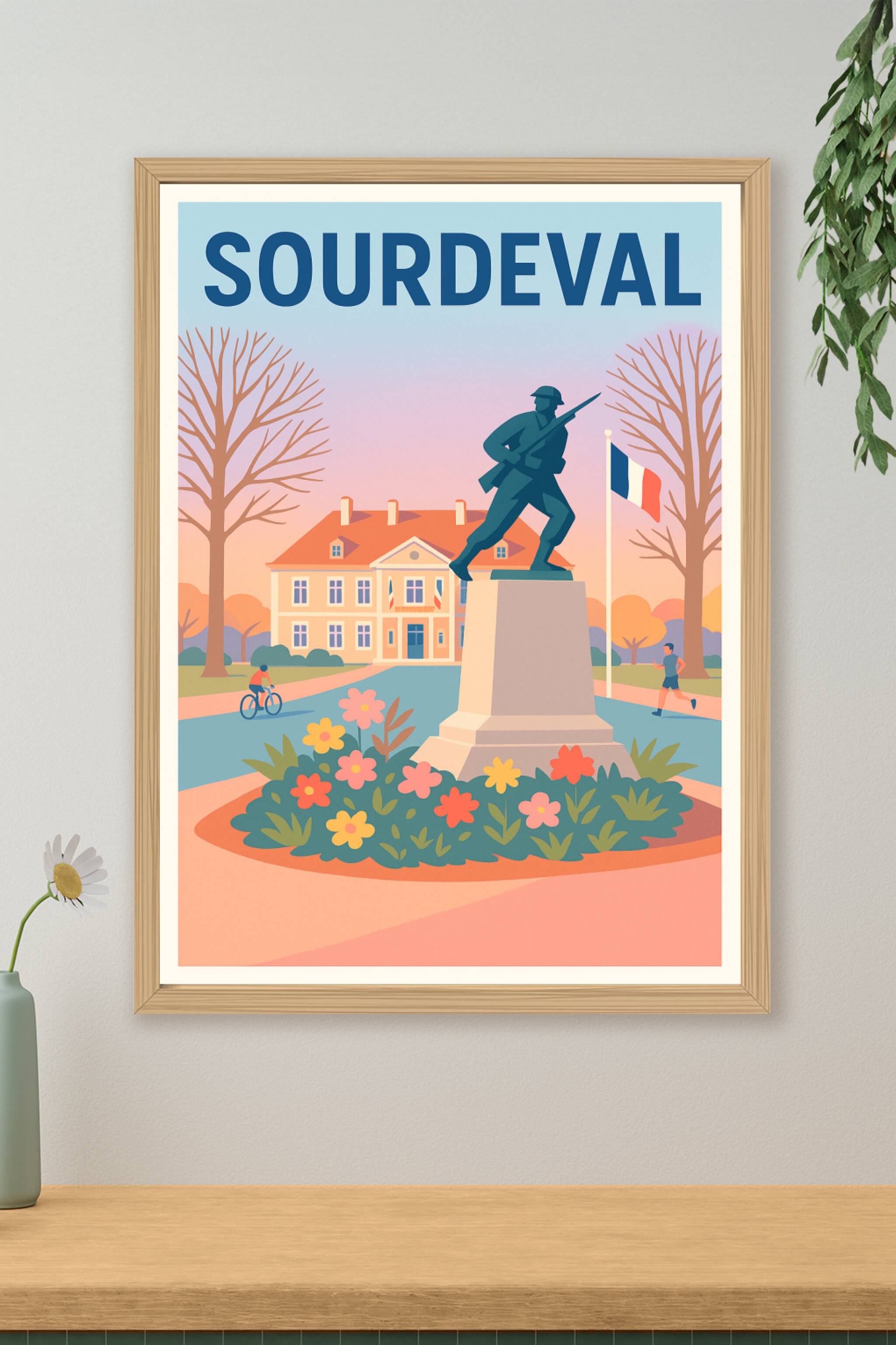 Affiche de Sourdeval - Un hommage paisible au cœur de la ville