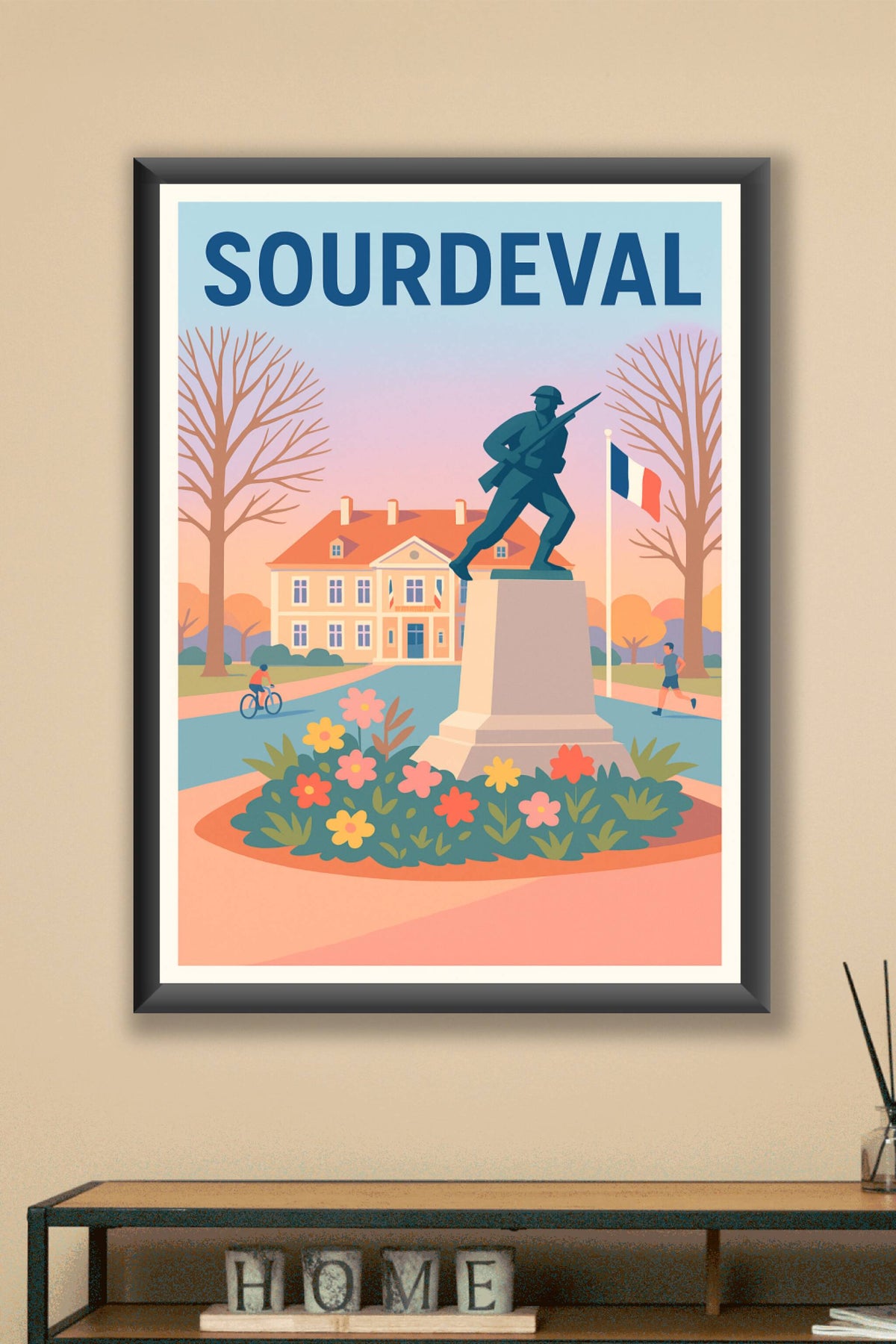 Affiche de Sourdeval - Un hommage paisible au cœur de la ville