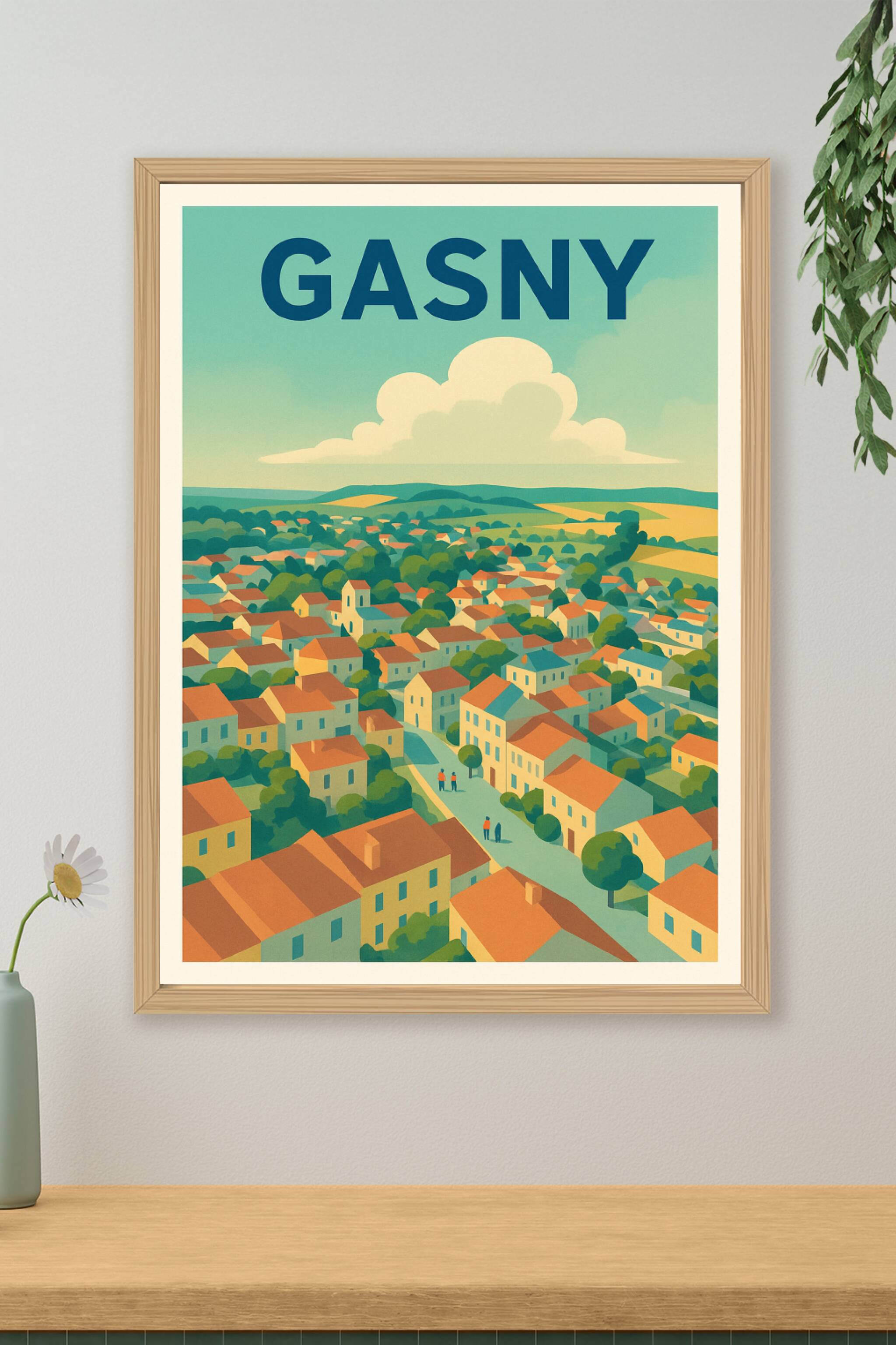 Affiche de Gasny - Charme bucolique en Normandie