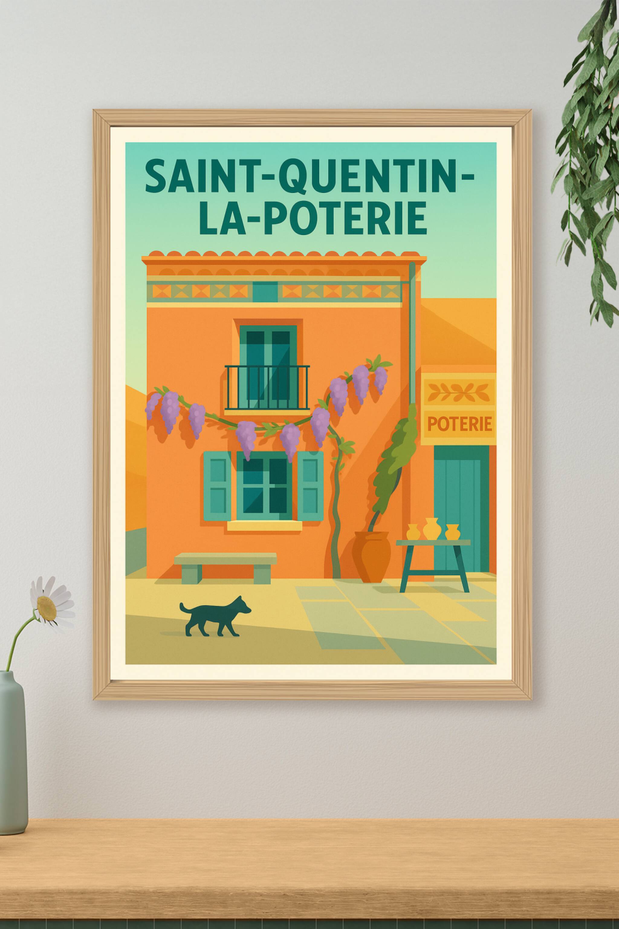 Affiche de Saint-Quentin-la-Poterie - Charme et tradition en lumière