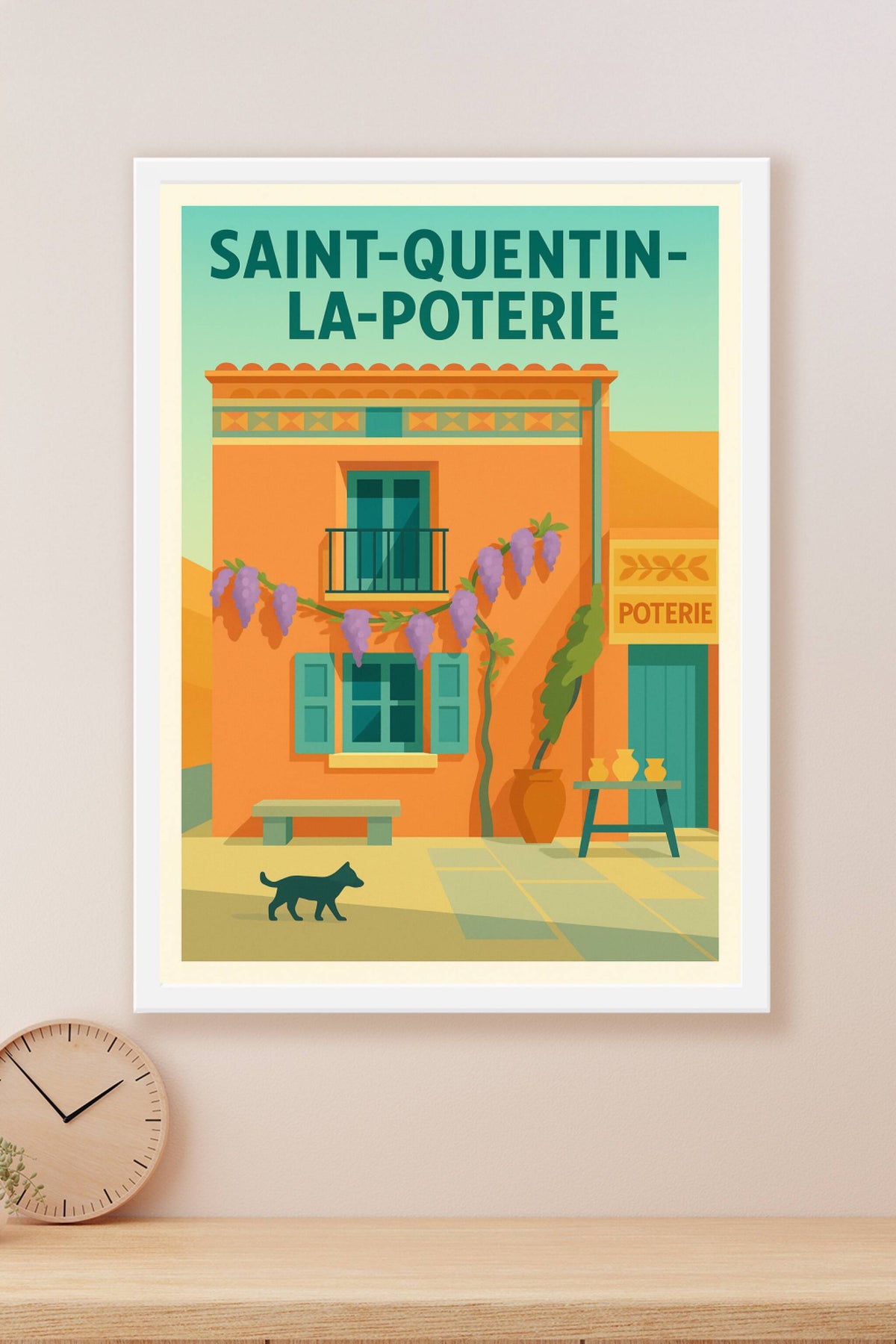 Affiche de Saint-Quentin-la-Poterie - Charme et tradition en lumière