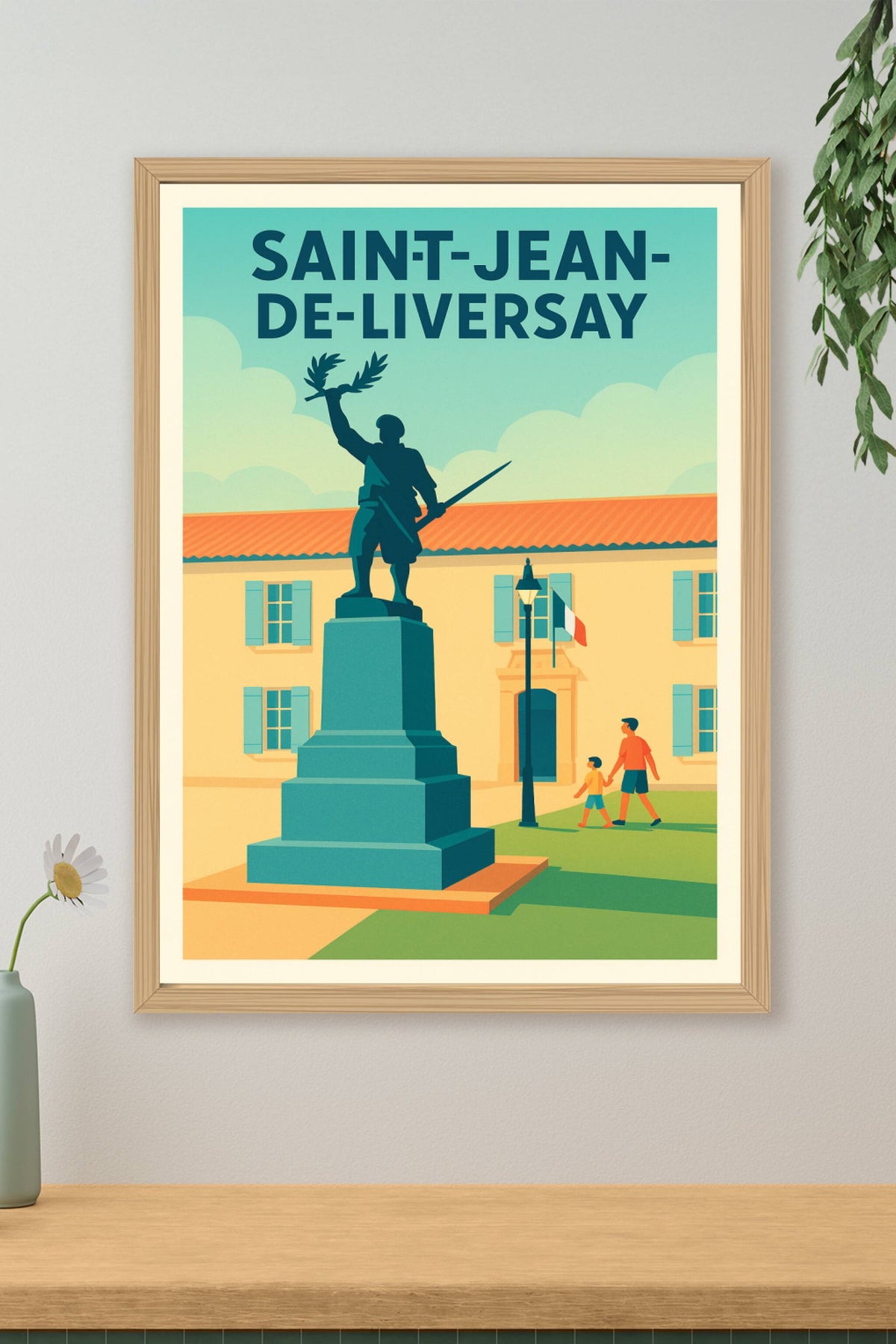 Affiche de Saint-Jean-de-Liversay - Charme et patrimoine en illustration
