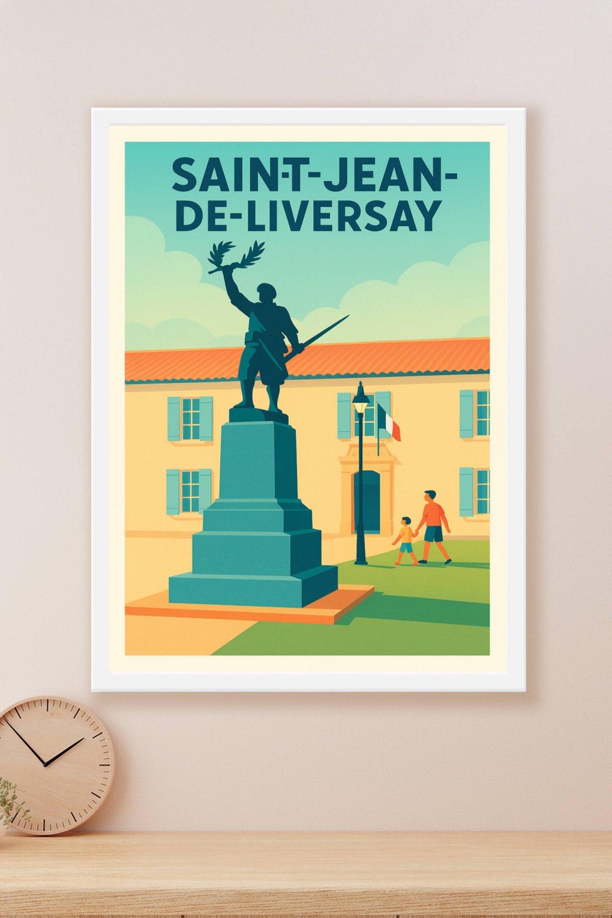 Affiche de Saint-Jean-de-Liversay - Charme et patrimoine en illustration