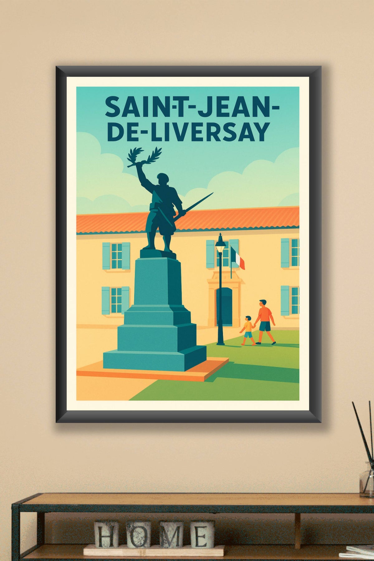 Affiche de Saint-Jean-de-Liversay - Charme et patrimoine en illustration