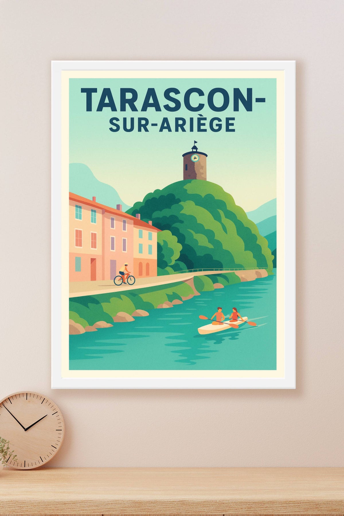 Affiche de Tarascon-sur-Ariège - Le charme naturel au fil de l'eau