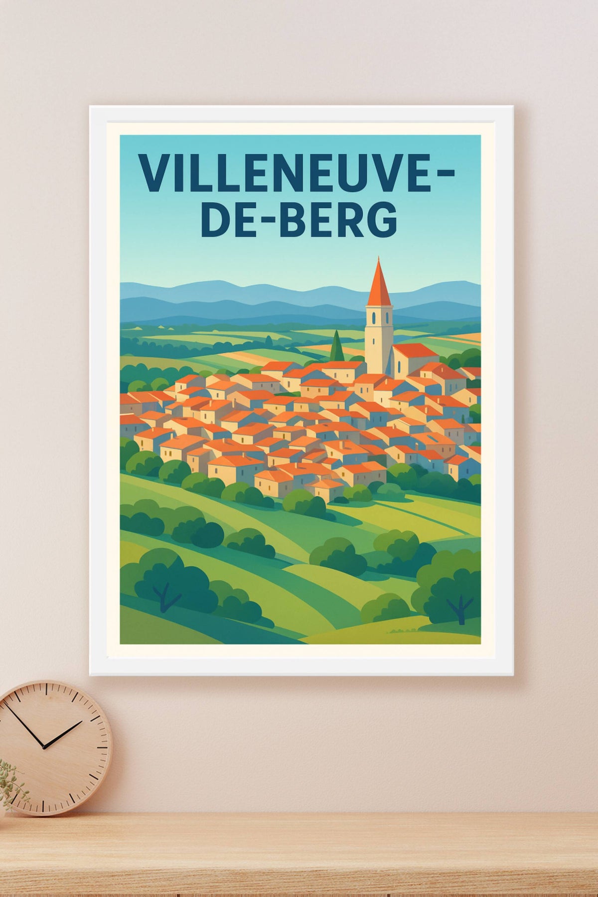 Affiche de Villeneuve-de-Berg - Le charme provençal en poster