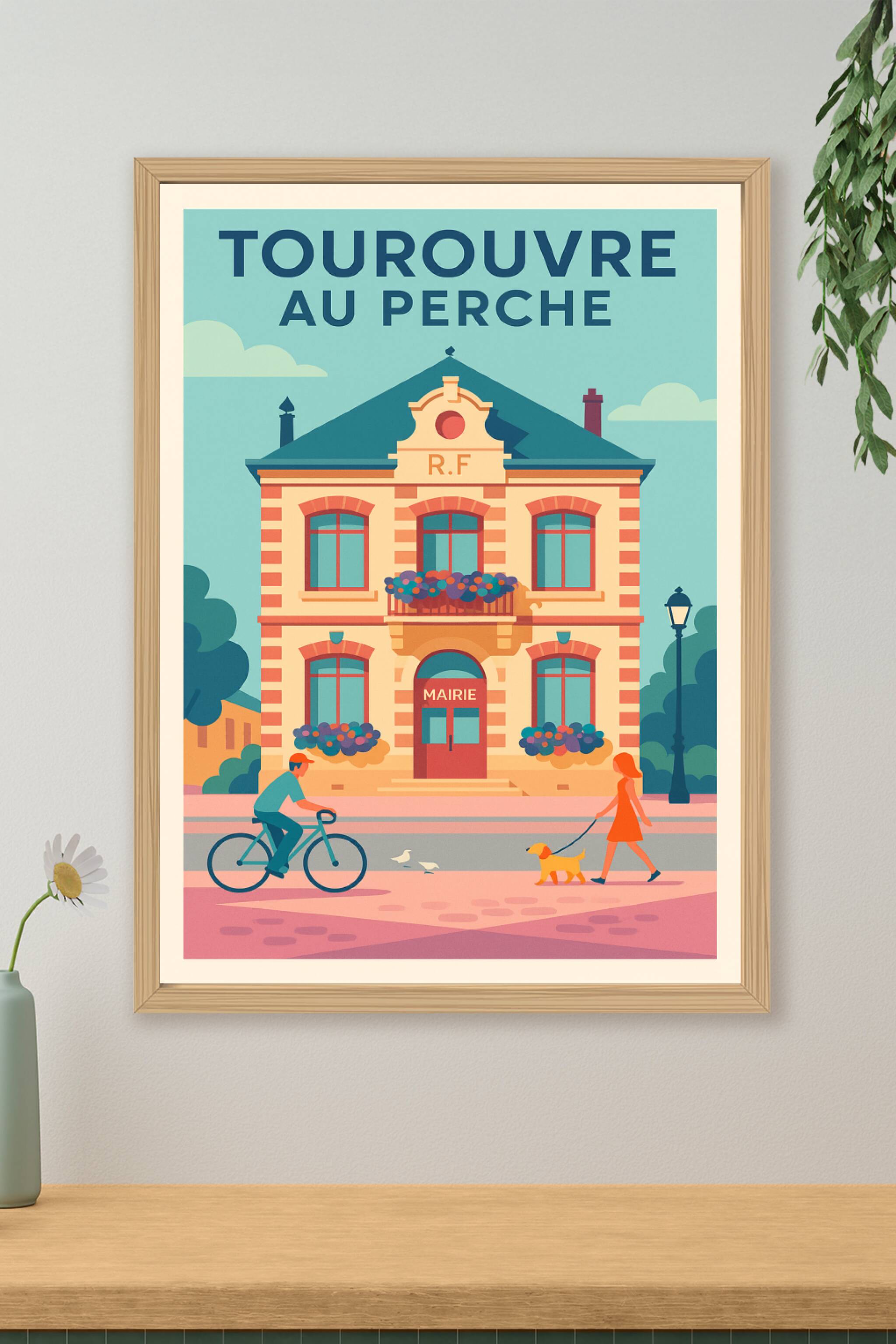 Affiche de Tourouvre au Perche - Charme et sérénité du centre-ville