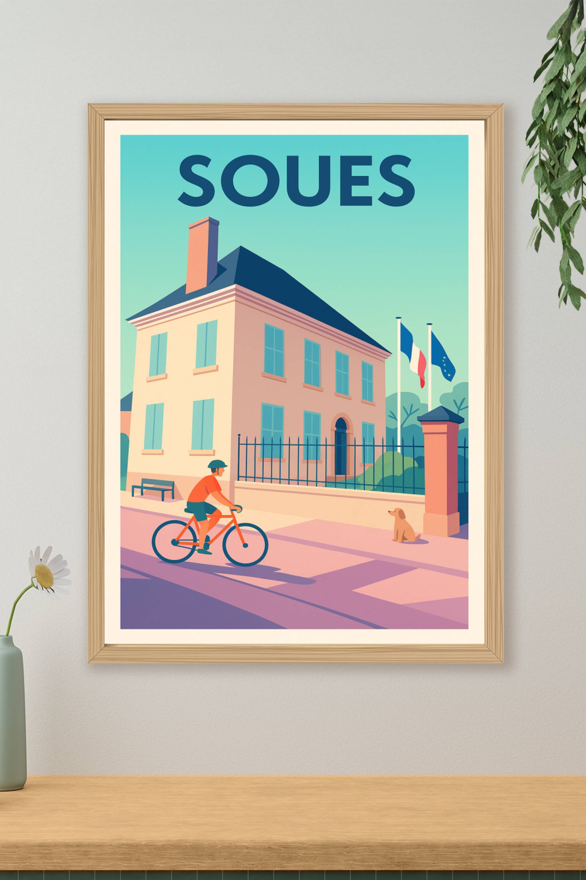 Affiche de Soues - Une balade tranquille au cœur de la ville