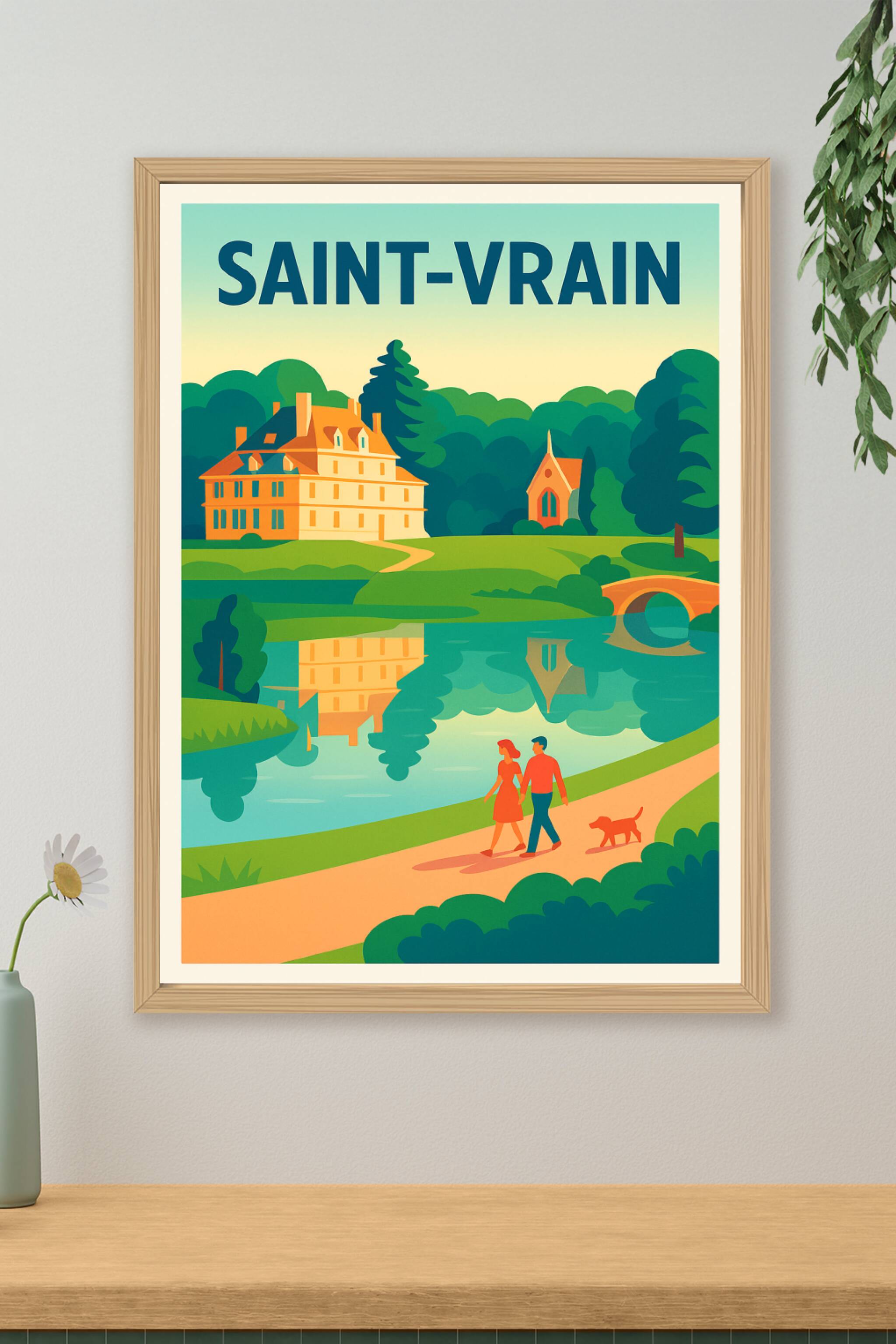 Affiche de Saint-Vrain - Promenade bucolique au bord de l'eau