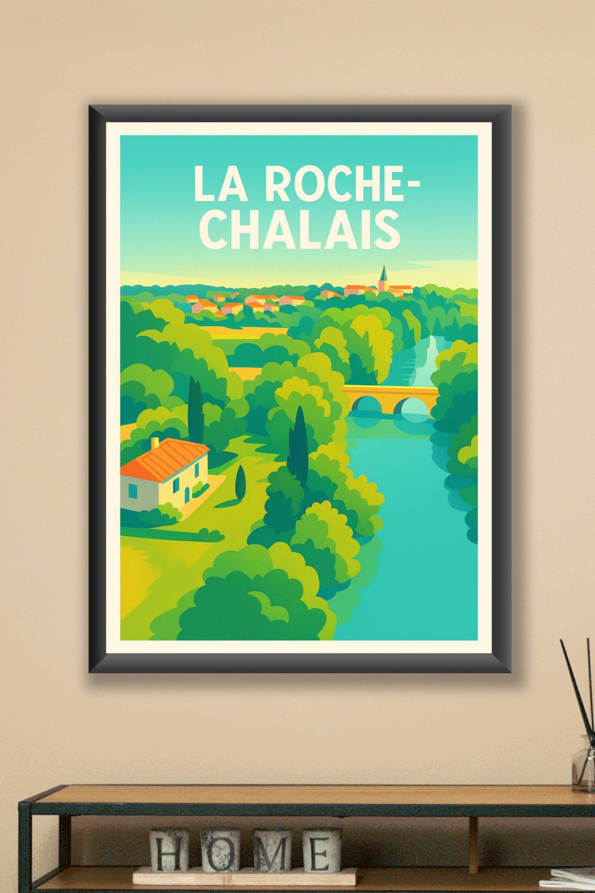 Affiche de La Roche-Chalais - Vue paisible et verdoyante