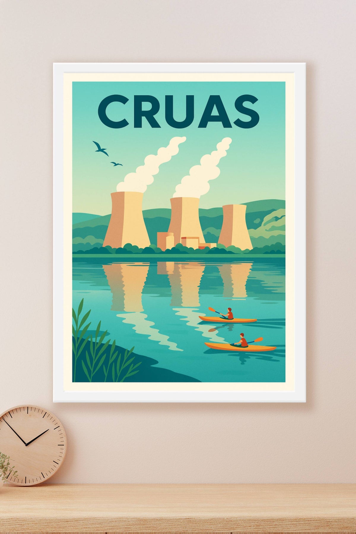 Affiche de Cruas - Harmonie entre nature et industrie