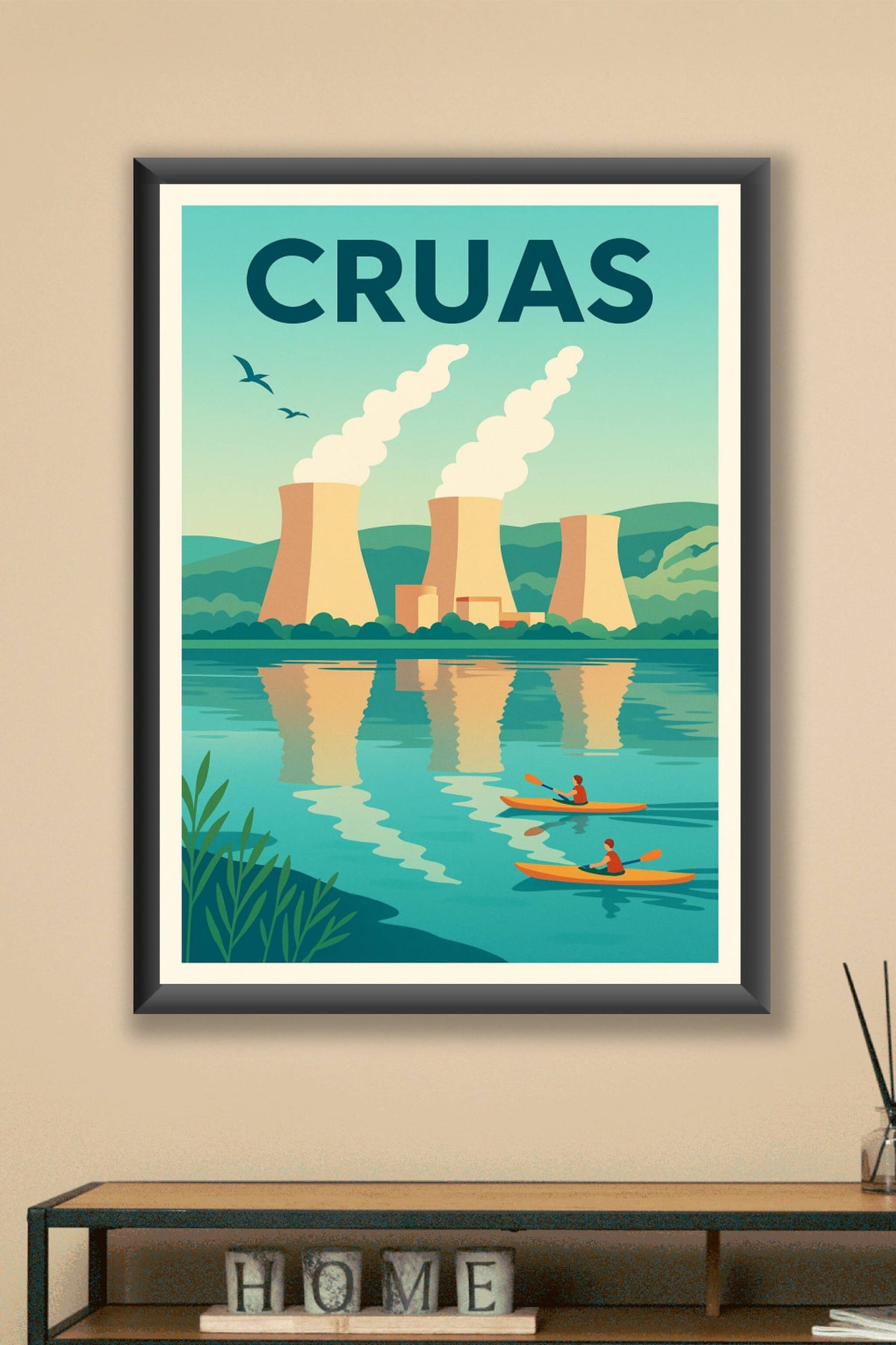 Affiche de Cruas - Harmonie entre nature et industrie