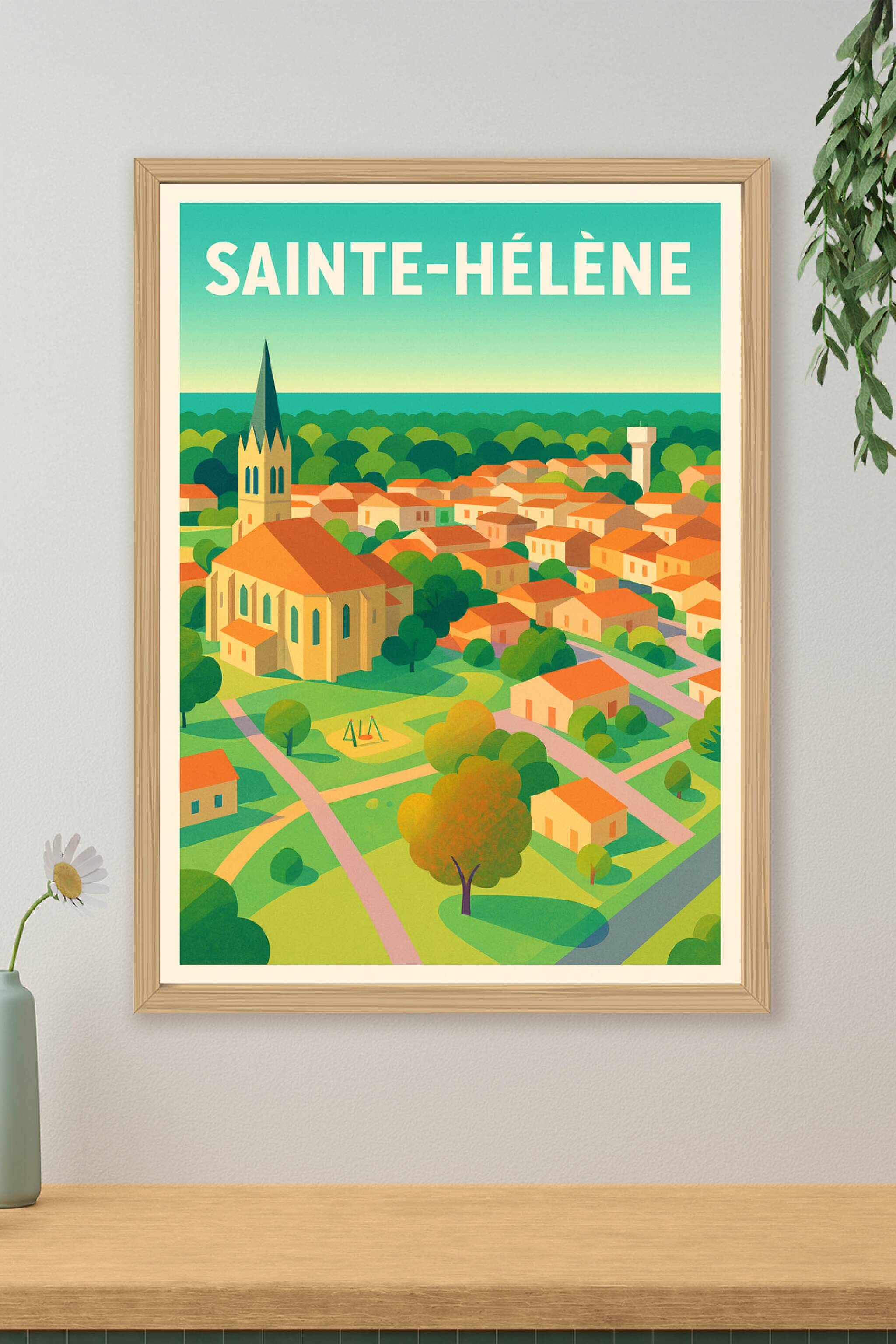 Affiche de Sainte-Hélène - Charme villageois et nature apaisante