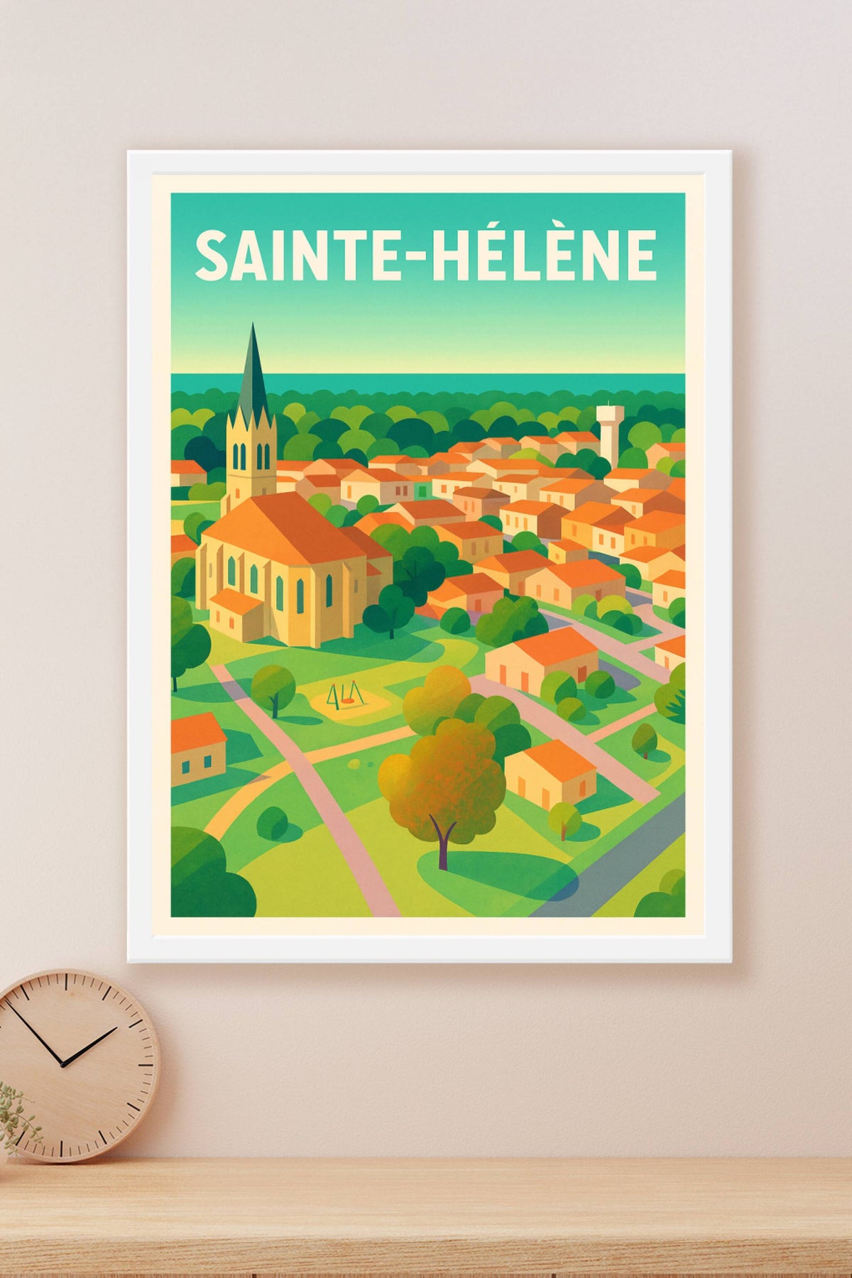 Affiche de Sainte-Hélène - Charme villageois et nature apaisante