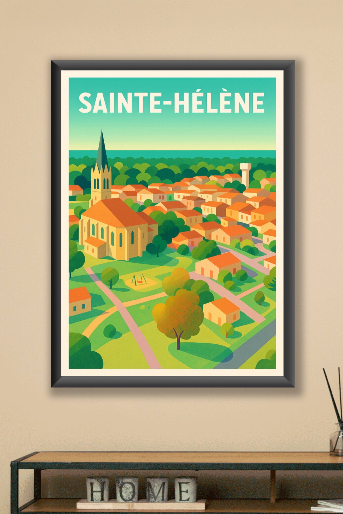 Affiche de Sainte-Hélène - Charme villageois et nature apaisante