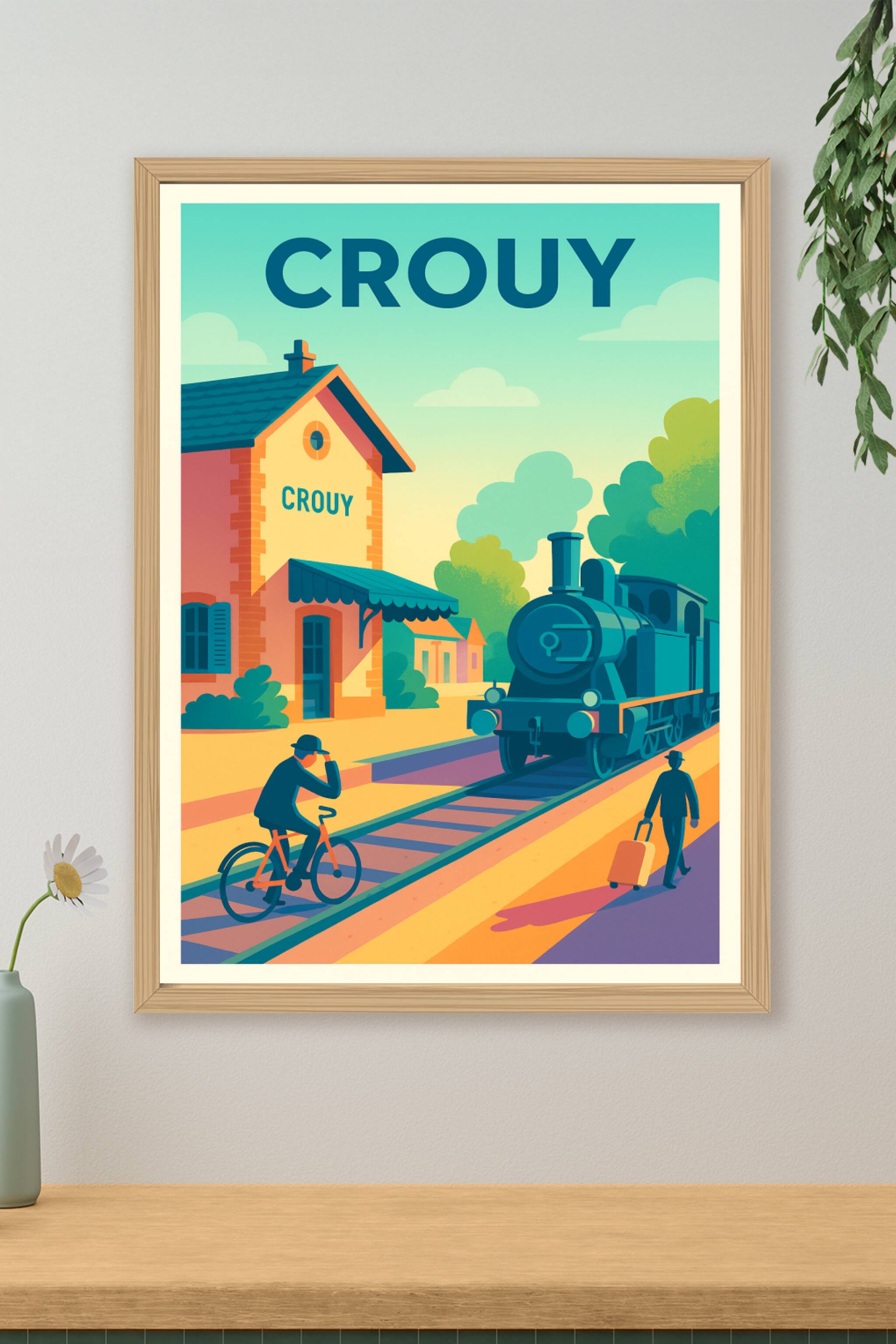 Affiche de Crouy - Escapade rétro à la gare