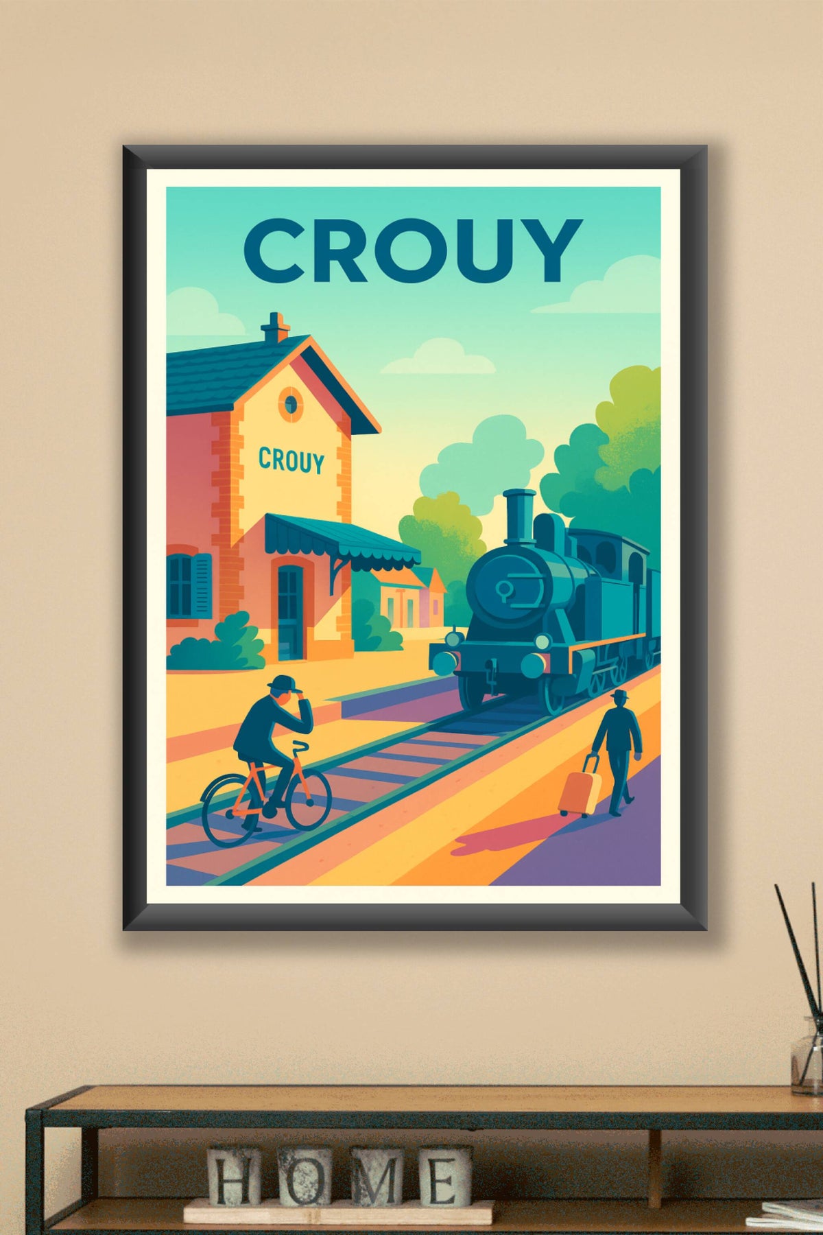 Affiche de Crouy - Escapade rétro à la gare