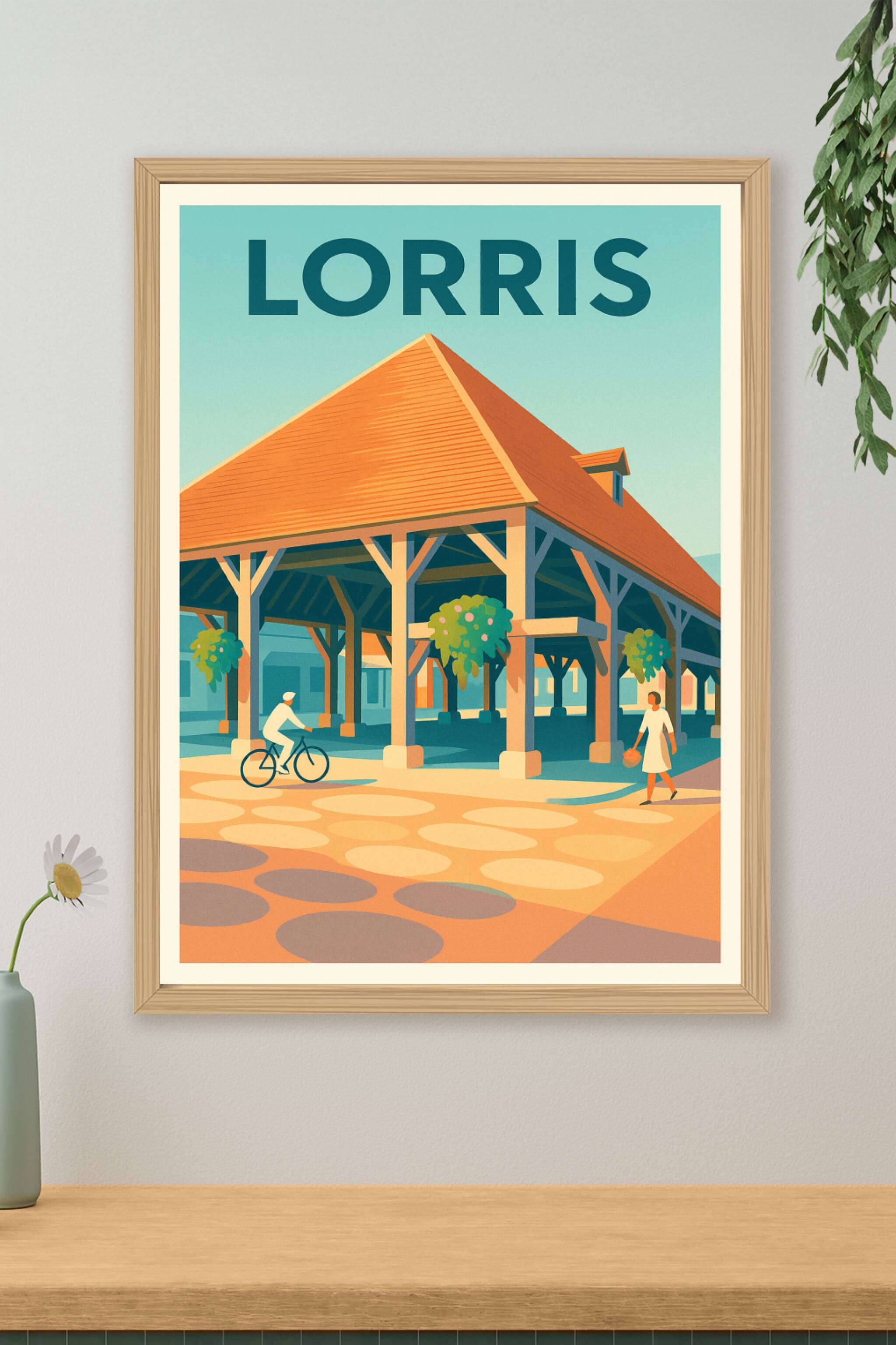 Affiche de Lorris - Charme intemporel sous la halle centrale
