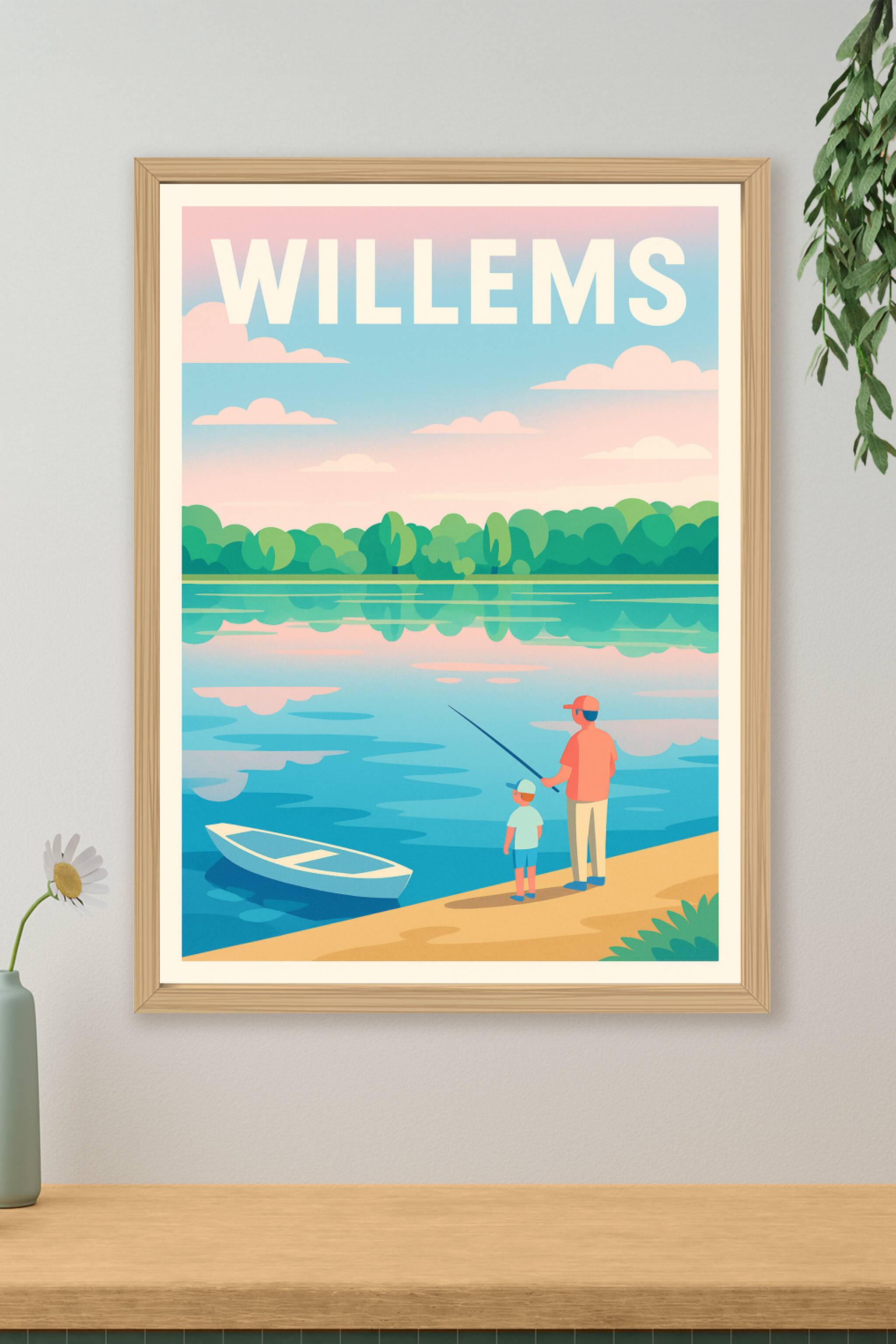 Affiche de Willems - Instant de sérénité au bord de l'eau