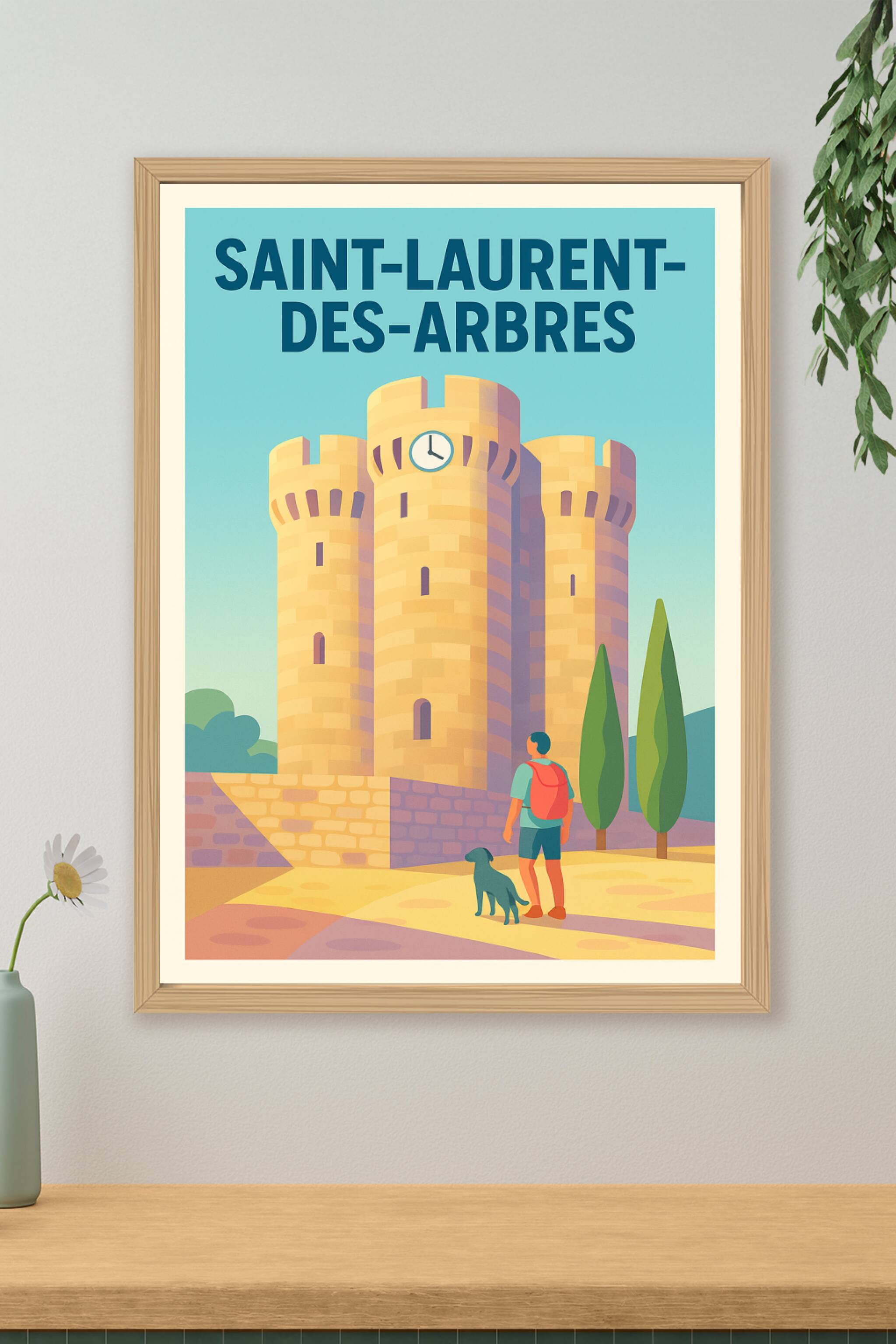 Affiche de Saint-Laurent-des-Arbres - Découvrez son charme médiéval