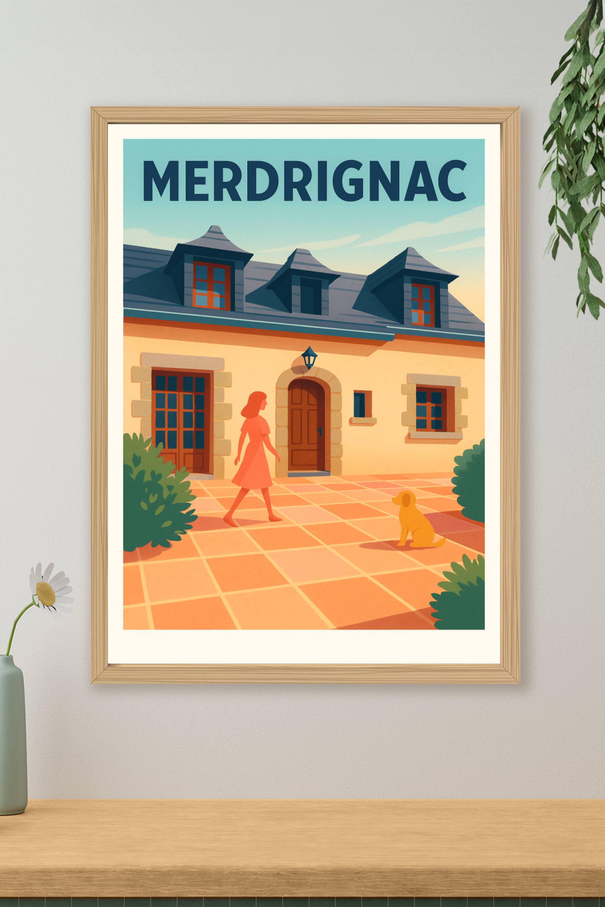 Affiche de Merdrignac - Charme et sérénité en Bretagne