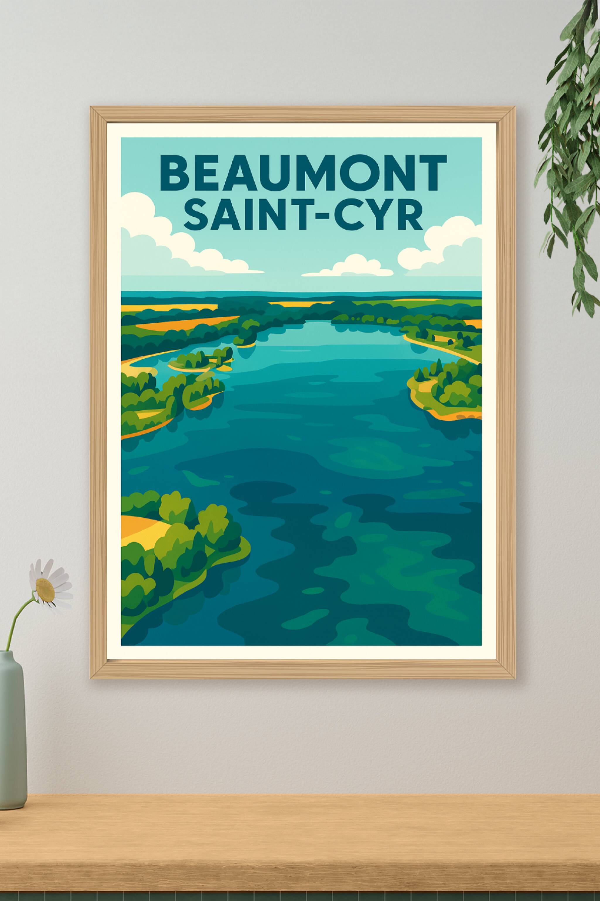 Affiche de Beaumont Saint-Cyr - Harmonie naturelle en bord de rivière