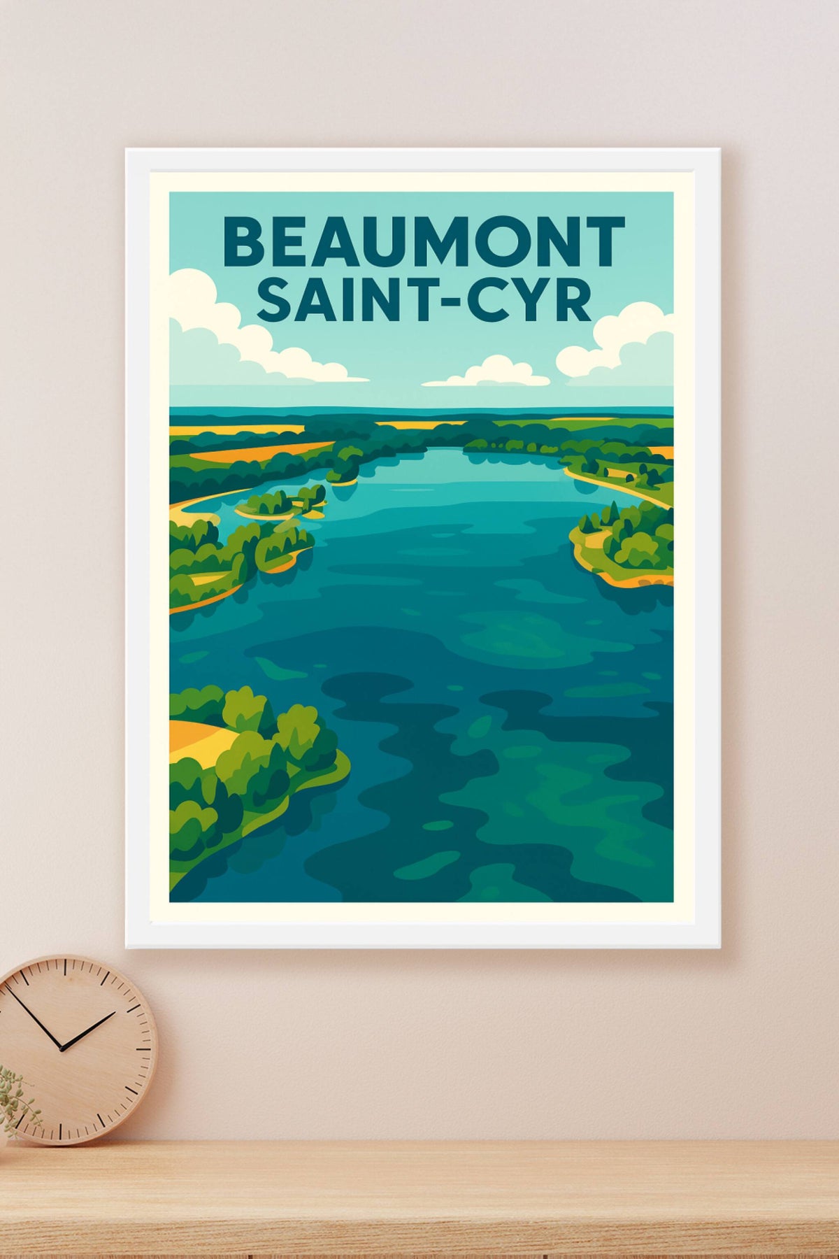 Affiche de Beaumont Saint-Cyr - Harmonie naturelle en bord de rivière