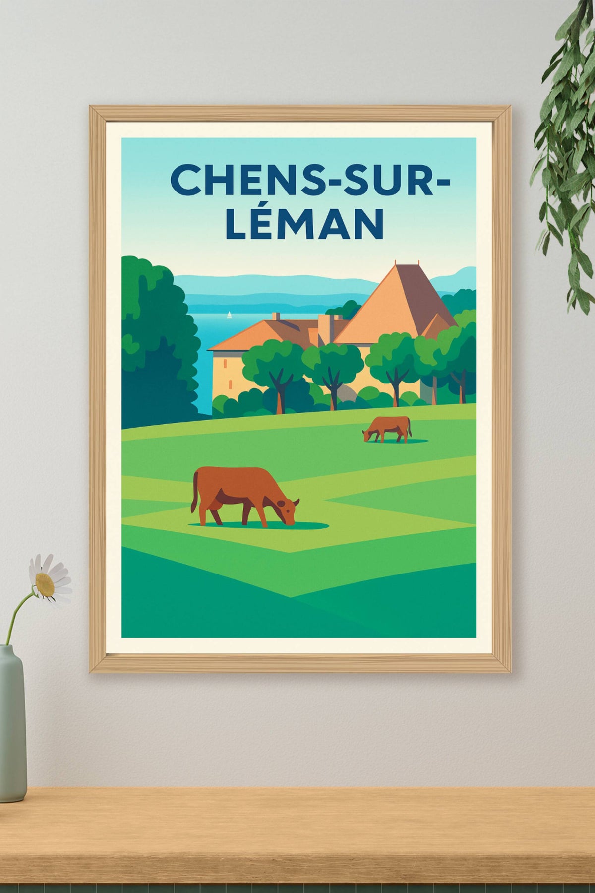 Affiche de Chens-sur-Léman - Charme bucolique au bord du lac