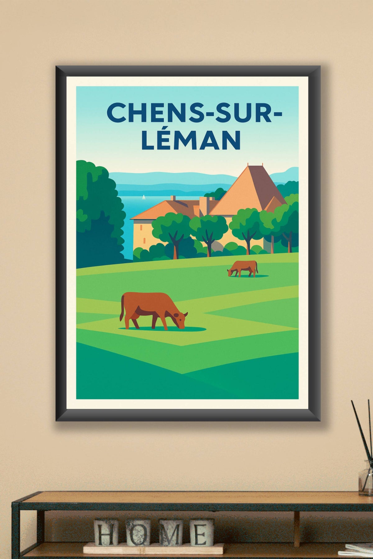 Affiche de Chens-sur-Léman - Charme bucolique au bord du lac