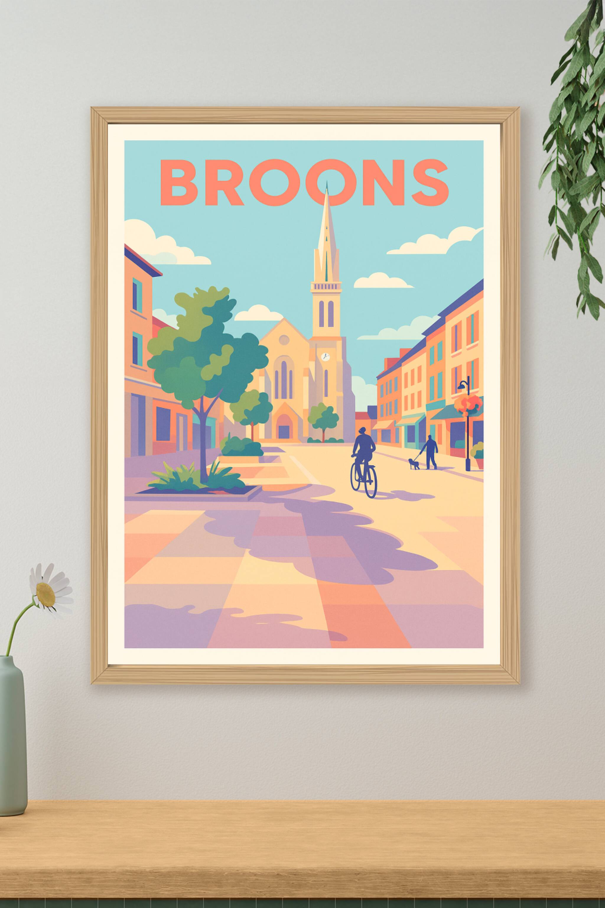 Affiche de Broons - L'élégance paisible du cœur de ville