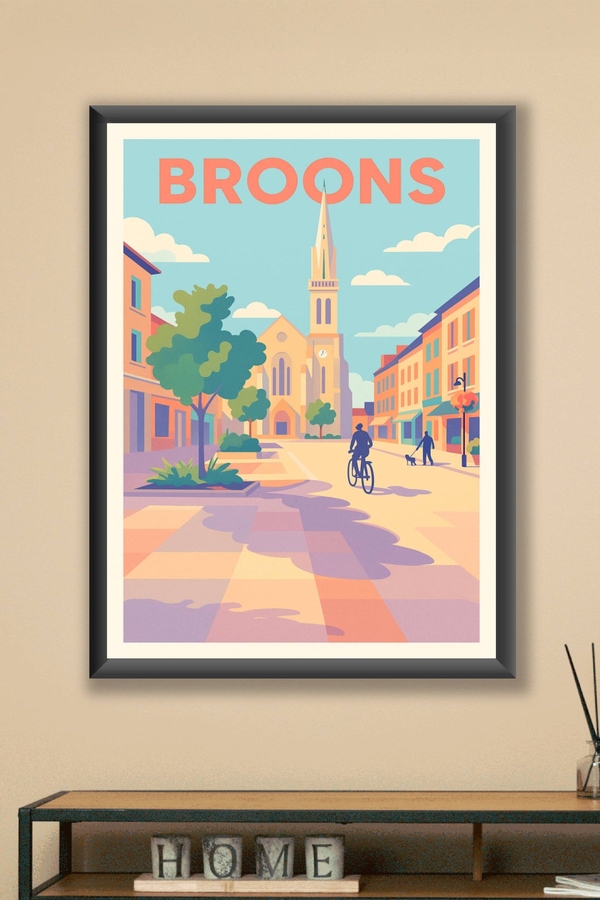 Affiche de Broons - L'élégance paisible du cœur de ville