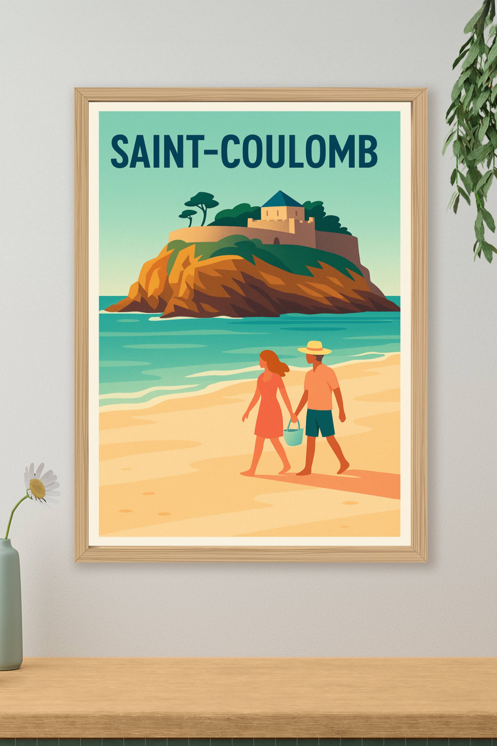 Affiche de Saint-Coulomb - Flânerie estivale sur la côte bretonne