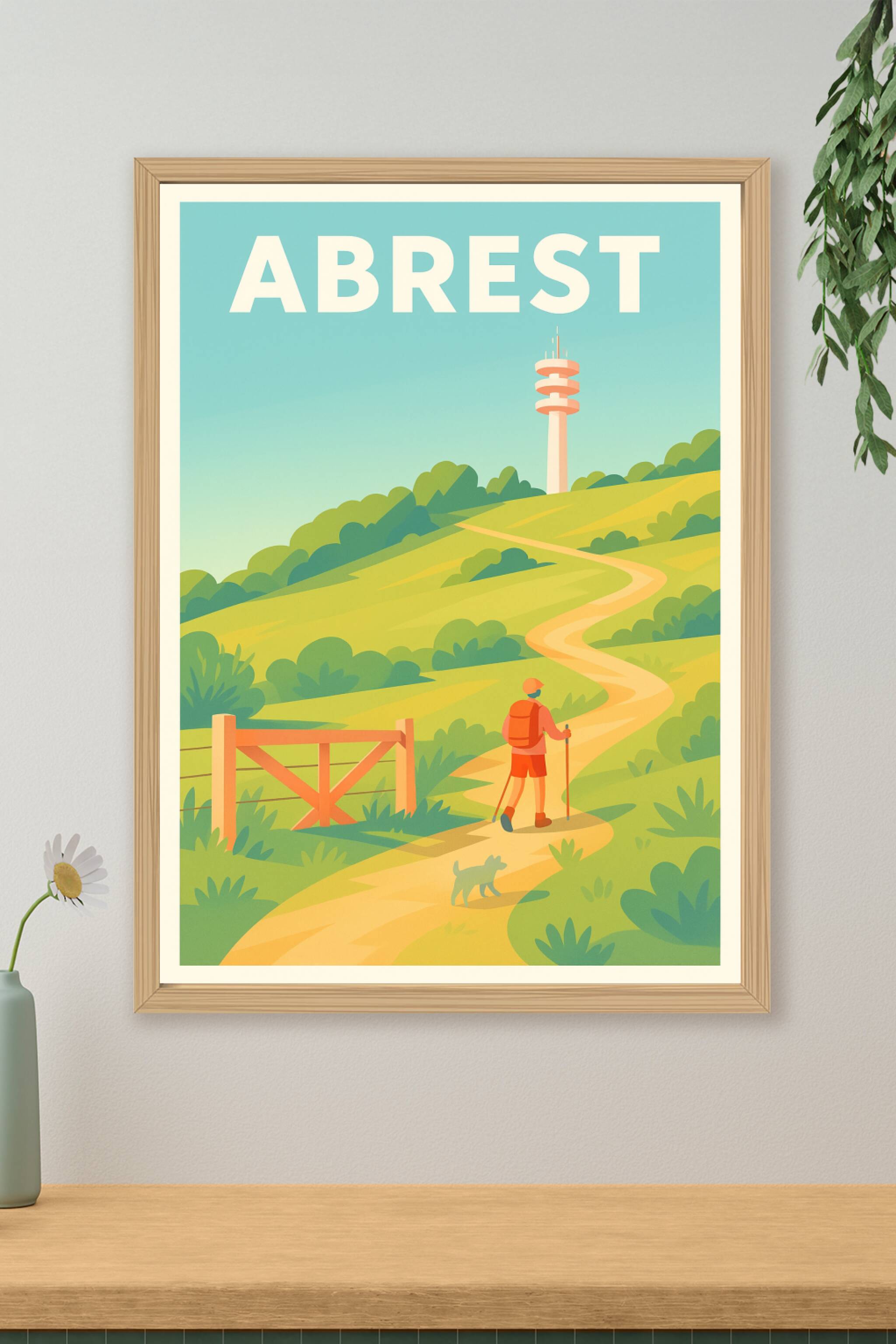 Affiche de Abrest - Invitation à la randonnée et à la nature