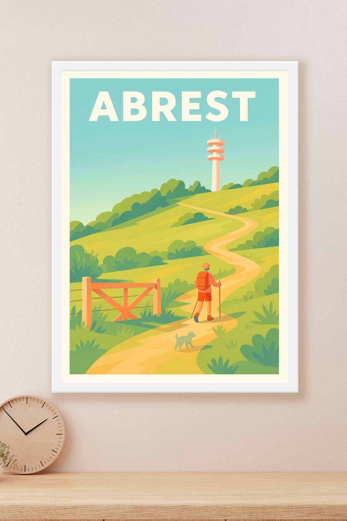 Affiche de Abrest - Invitation à la randonnée et à la nature