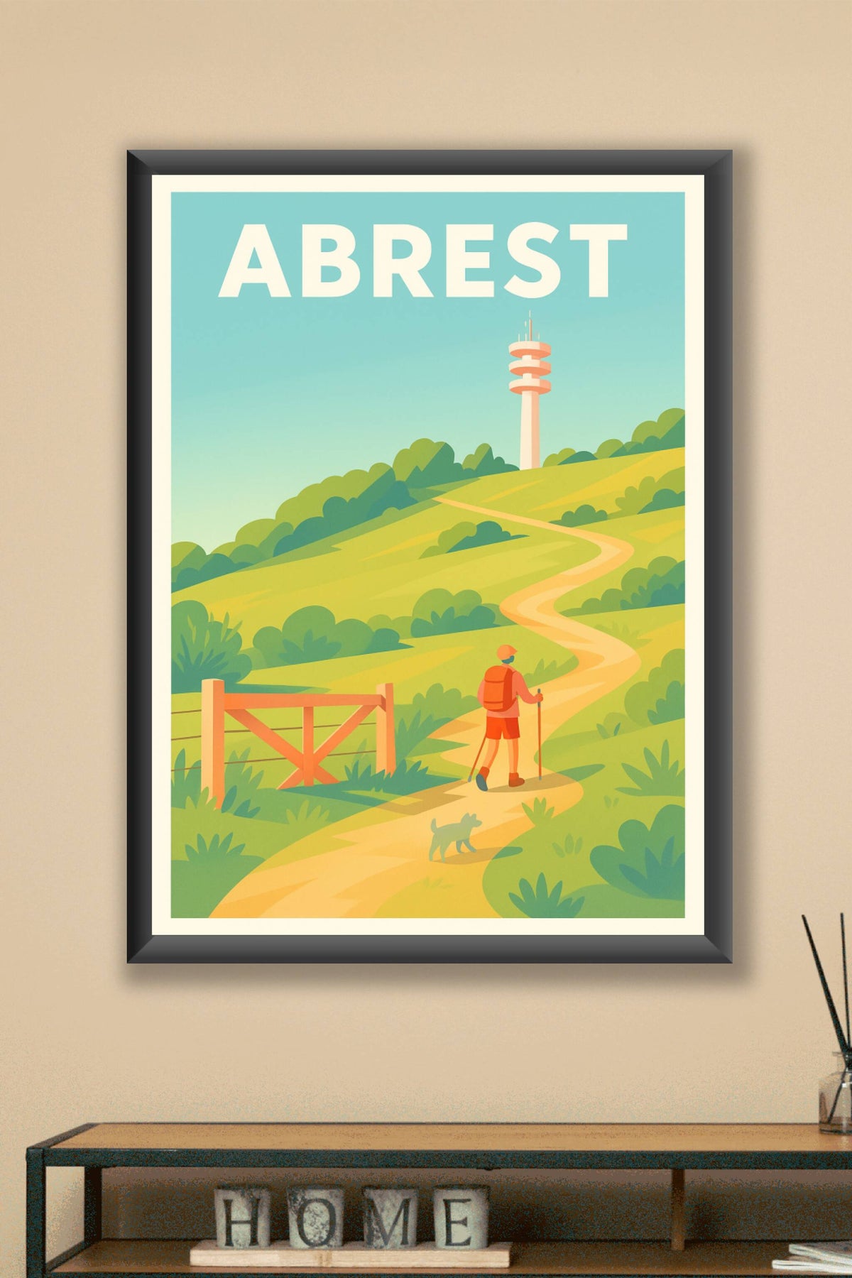 Affiche de Abrest - Invitation à la randonnée et à la nature