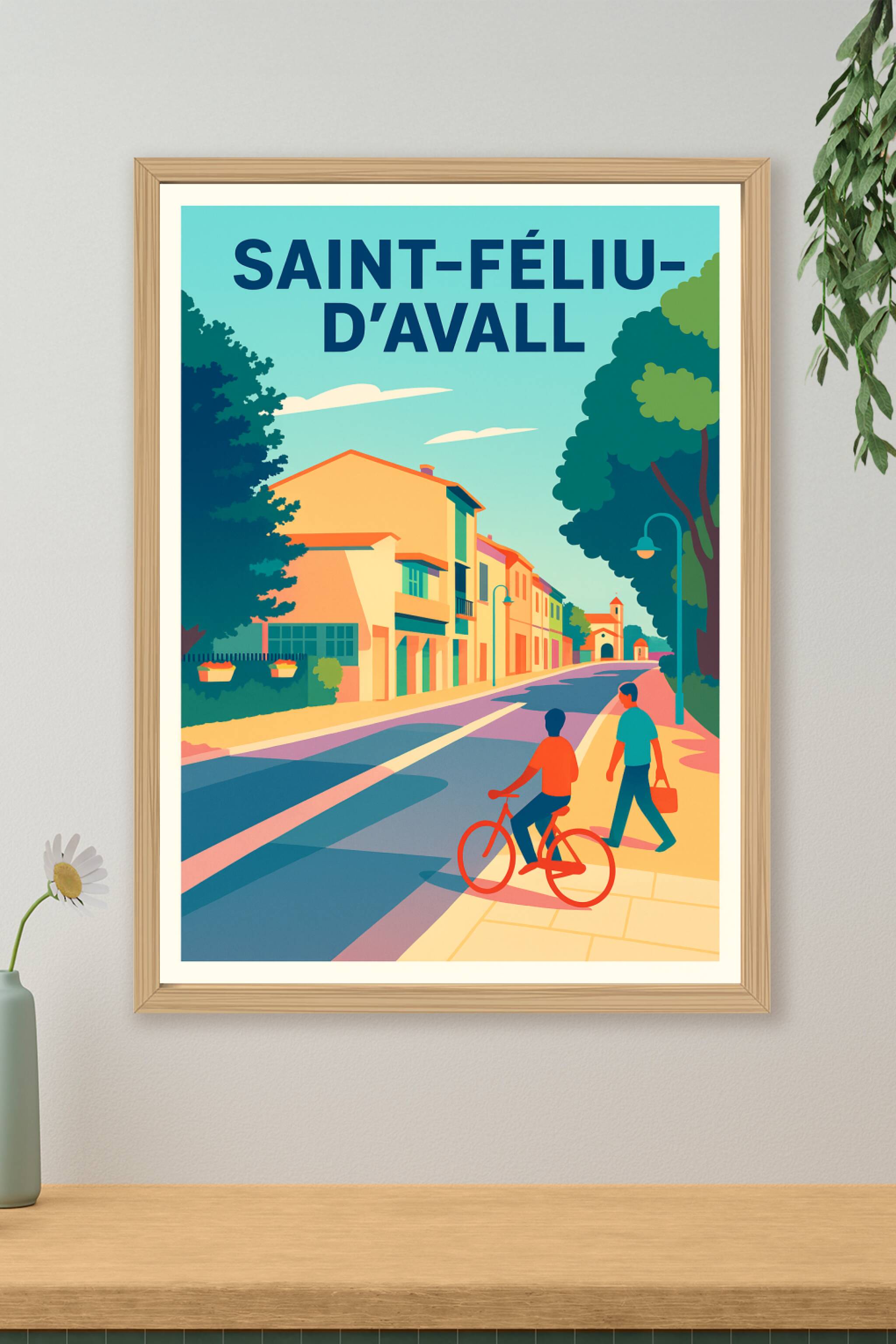 Affiche de Saint-Féliu-d'Avall - L'élégance tranquille d'un village catalan