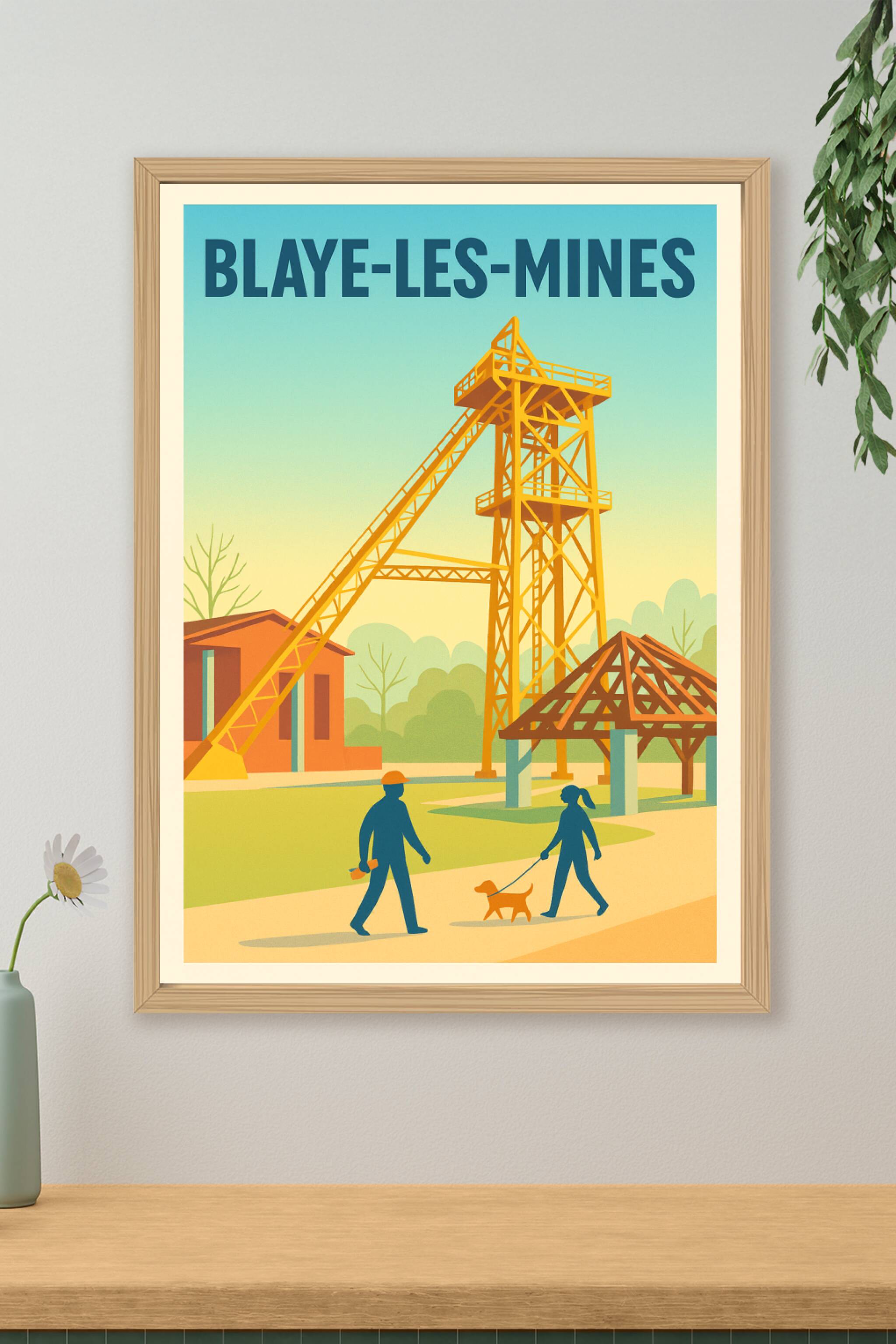 Affiche de Blaye-les-Mines - L'âme minière en poster vintage