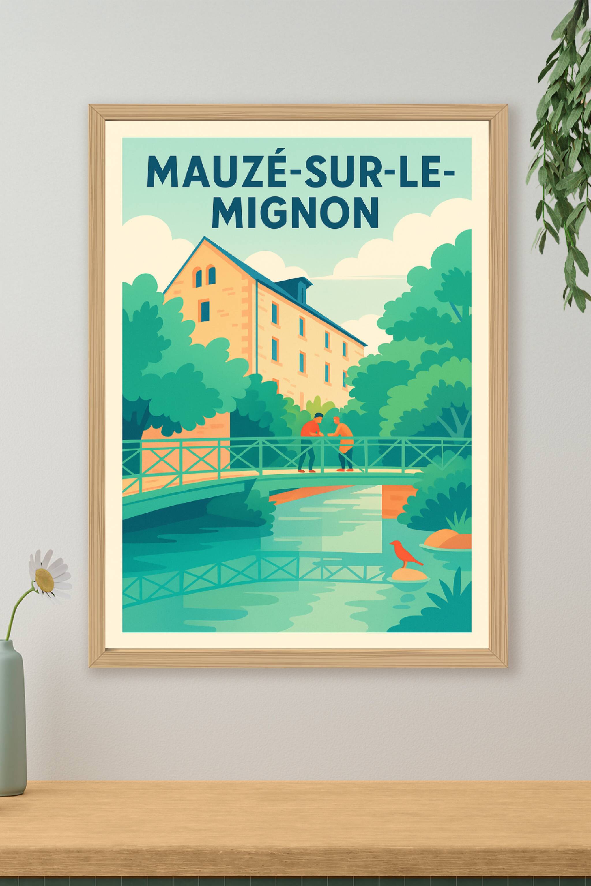 Affiche de Mauzé-sur-le-Mignon - Charme et Sérénité au Bord de l'Eau