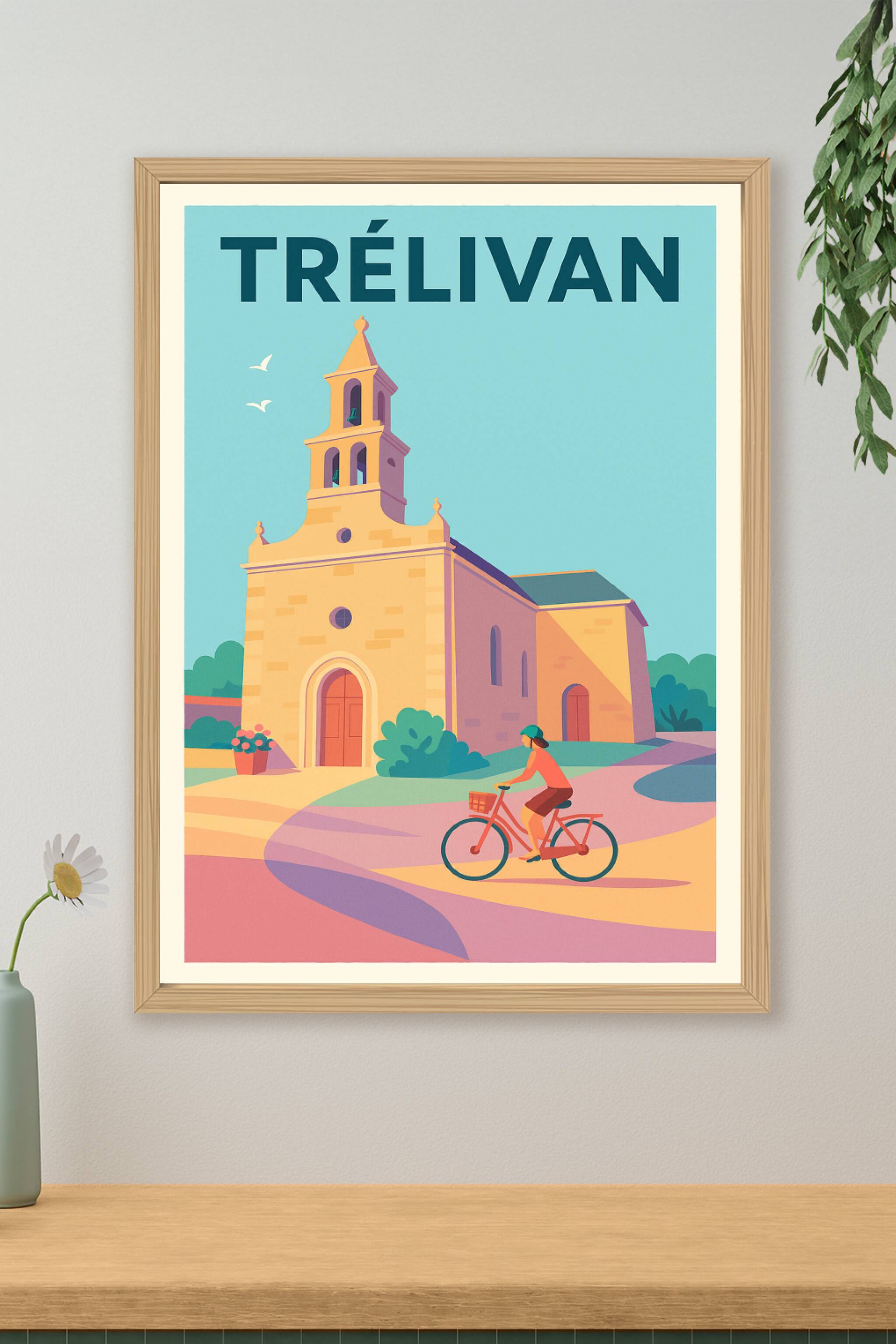Affiche de Trélivan - Charme et tranquillité bretonne en vélo