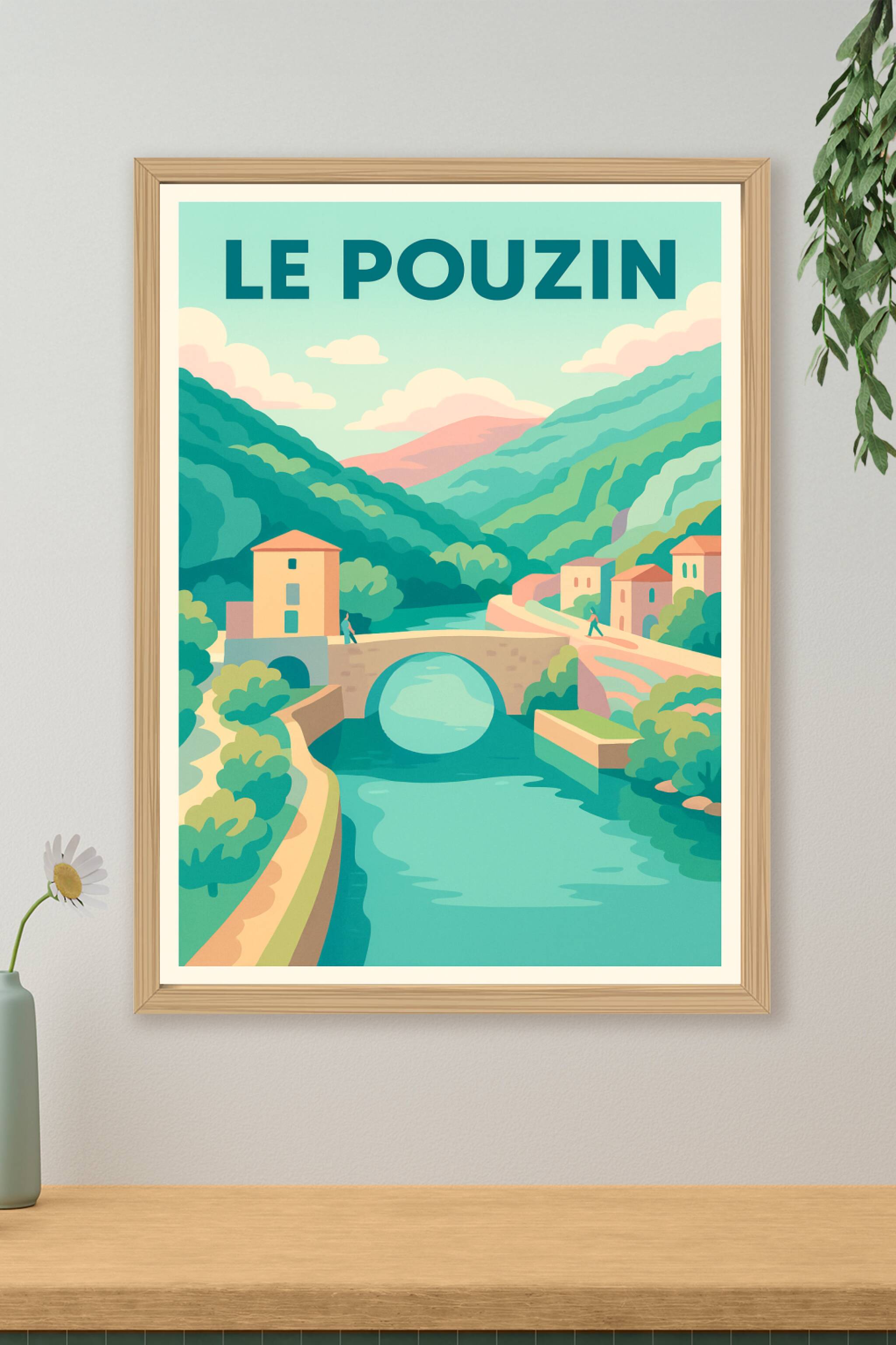 Affiche de Le Pouzin - Harmonie naturelle au fil de la rivière