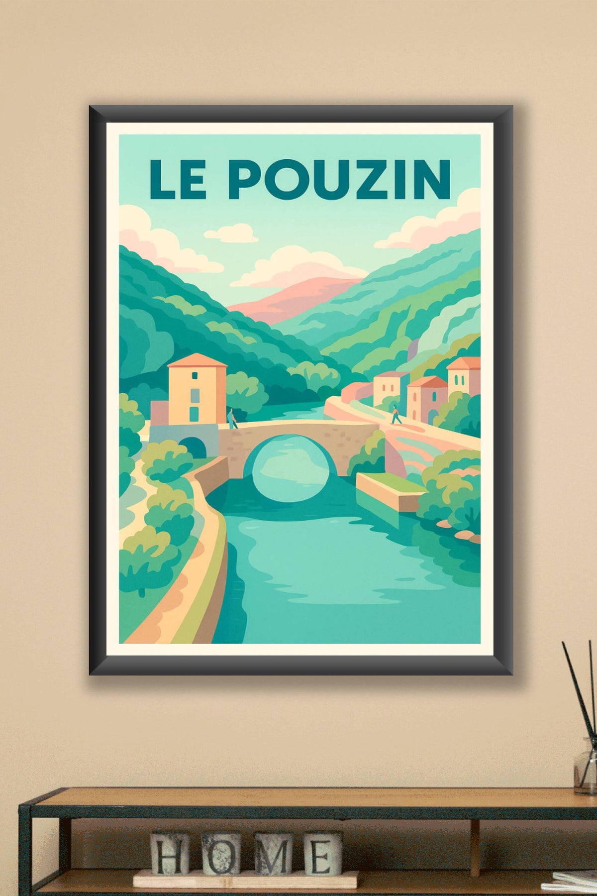 Affiche de Le Pouzin - Harmonie naturelle au fil de la rivière